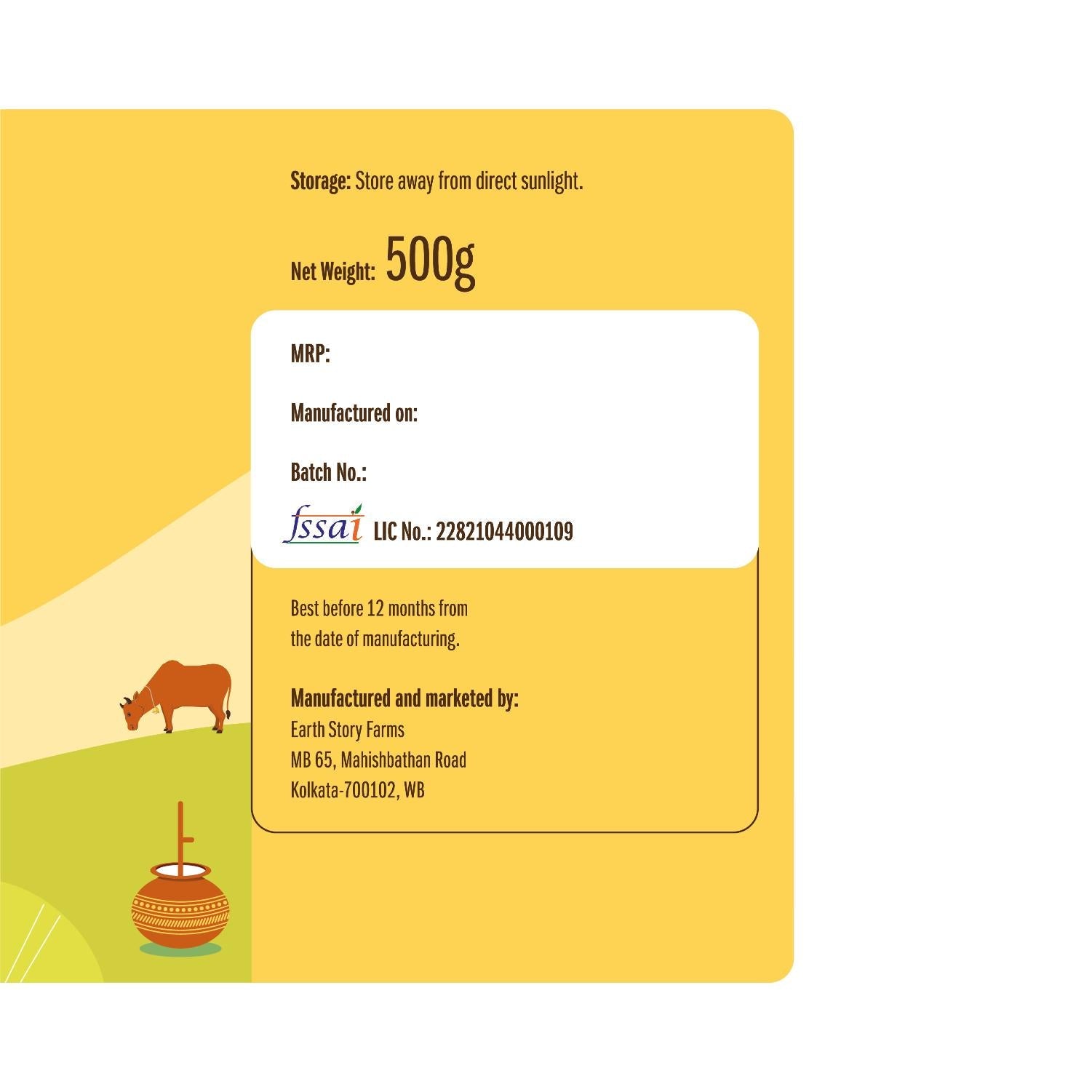 Earth Story Farms Desi Cow Ghee 500 g
