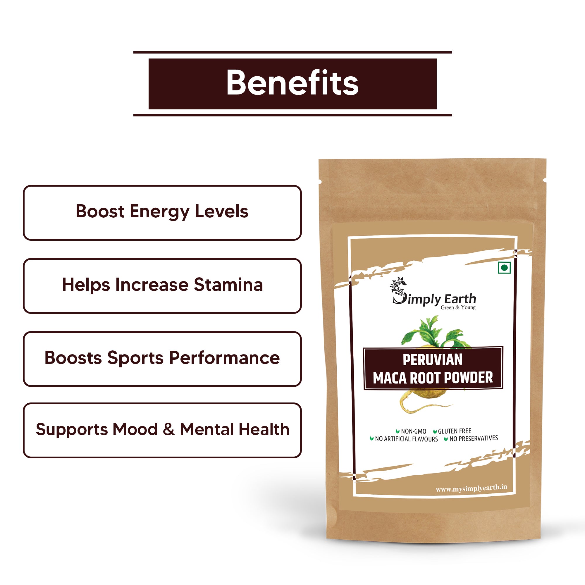 Simply Earth Peruvian Maca Root Powder -100 GM