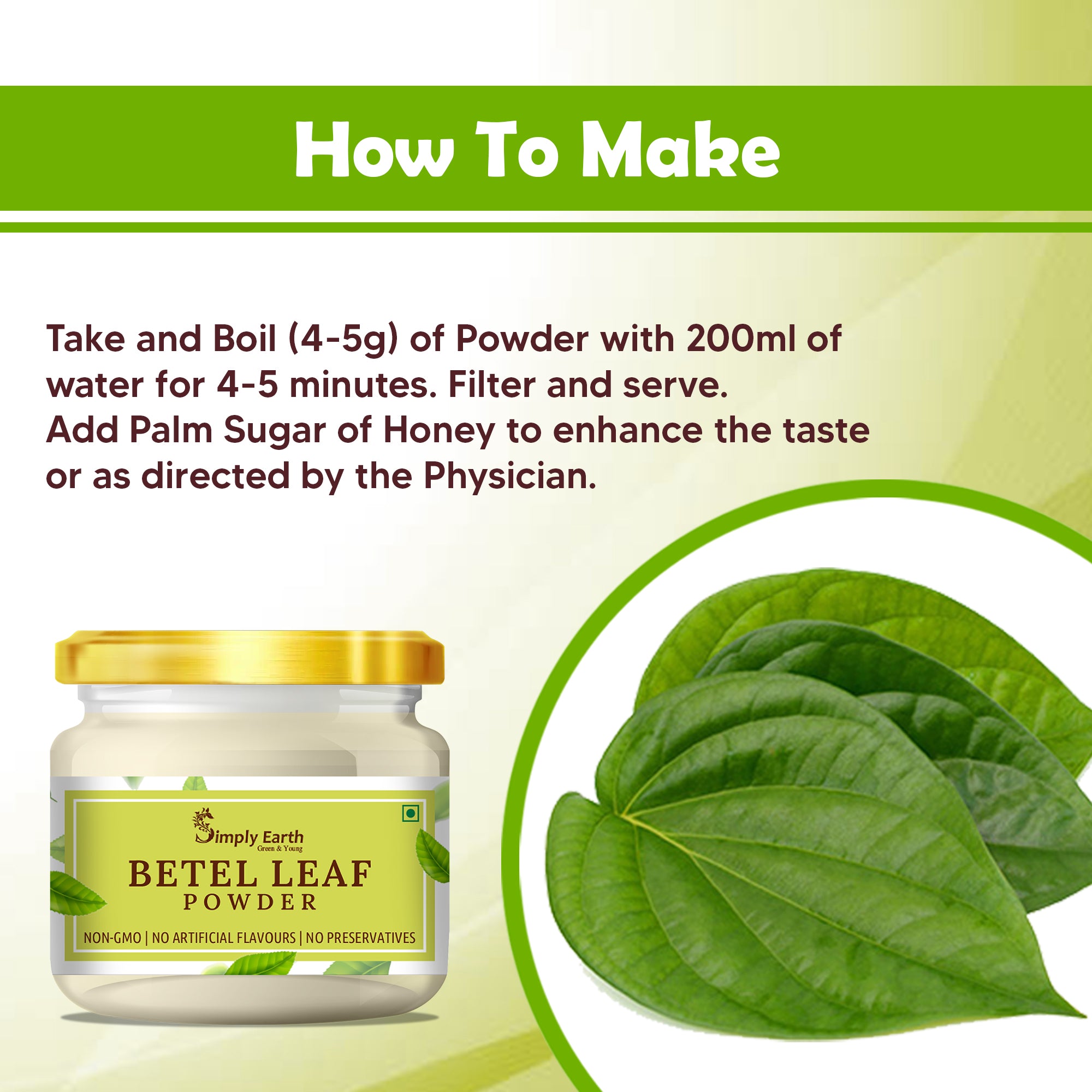 Simply Earth Organic Betel Leaf Powder - 100 GM