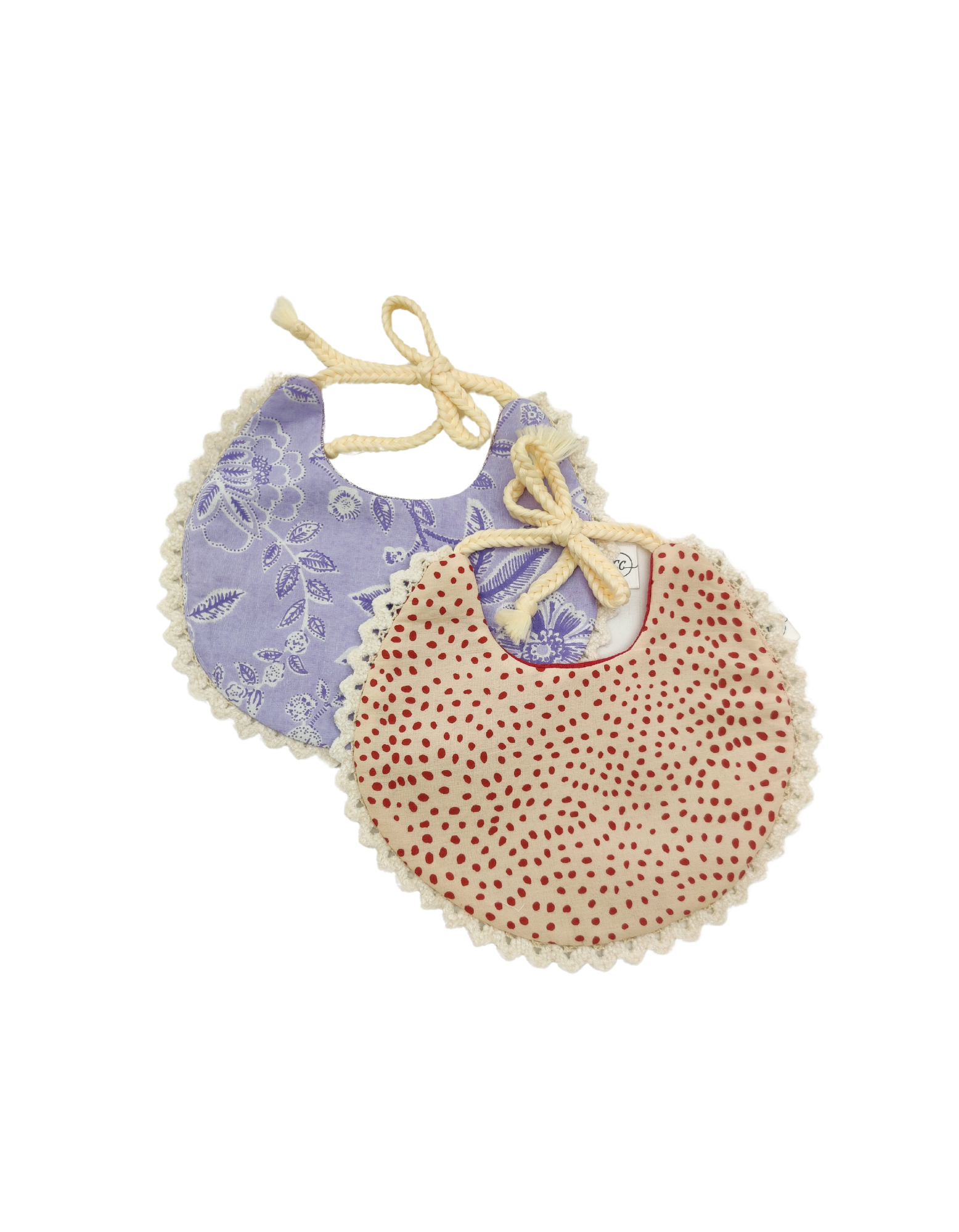 Cuddle Care New Born Revisible Cloth Bib Set/Drool bib/ Washable -Very Berry