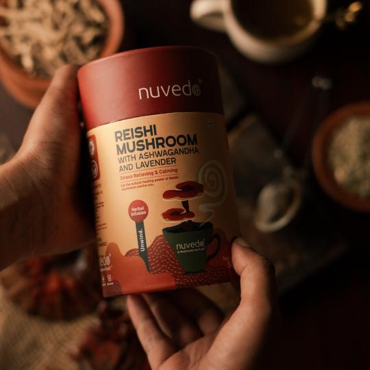 Nuvedo Reishi Mushroom Dual Extract with Ashwagandha and Lavender