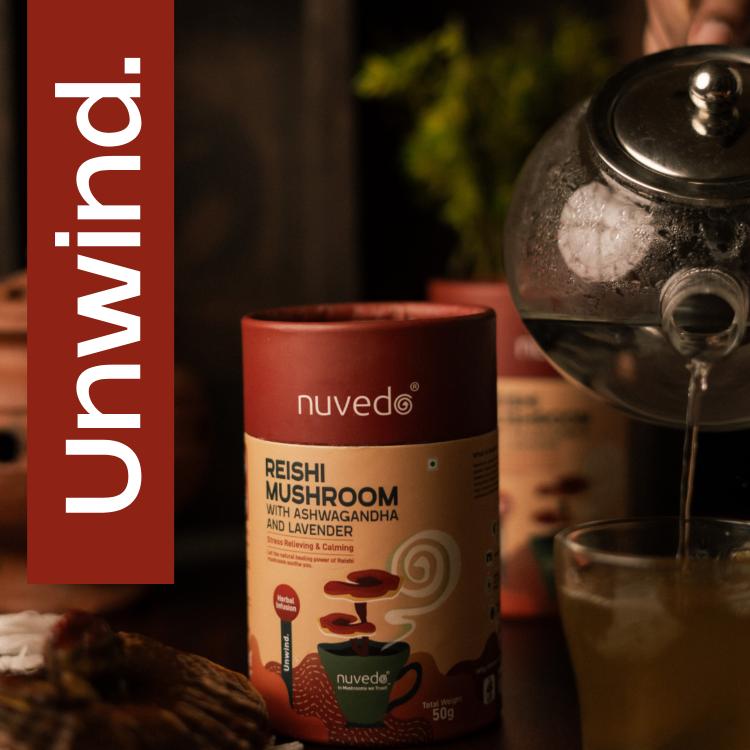 Nuvedo Reishi Mushroom Dual Extract with Ashwagandha and Lavender