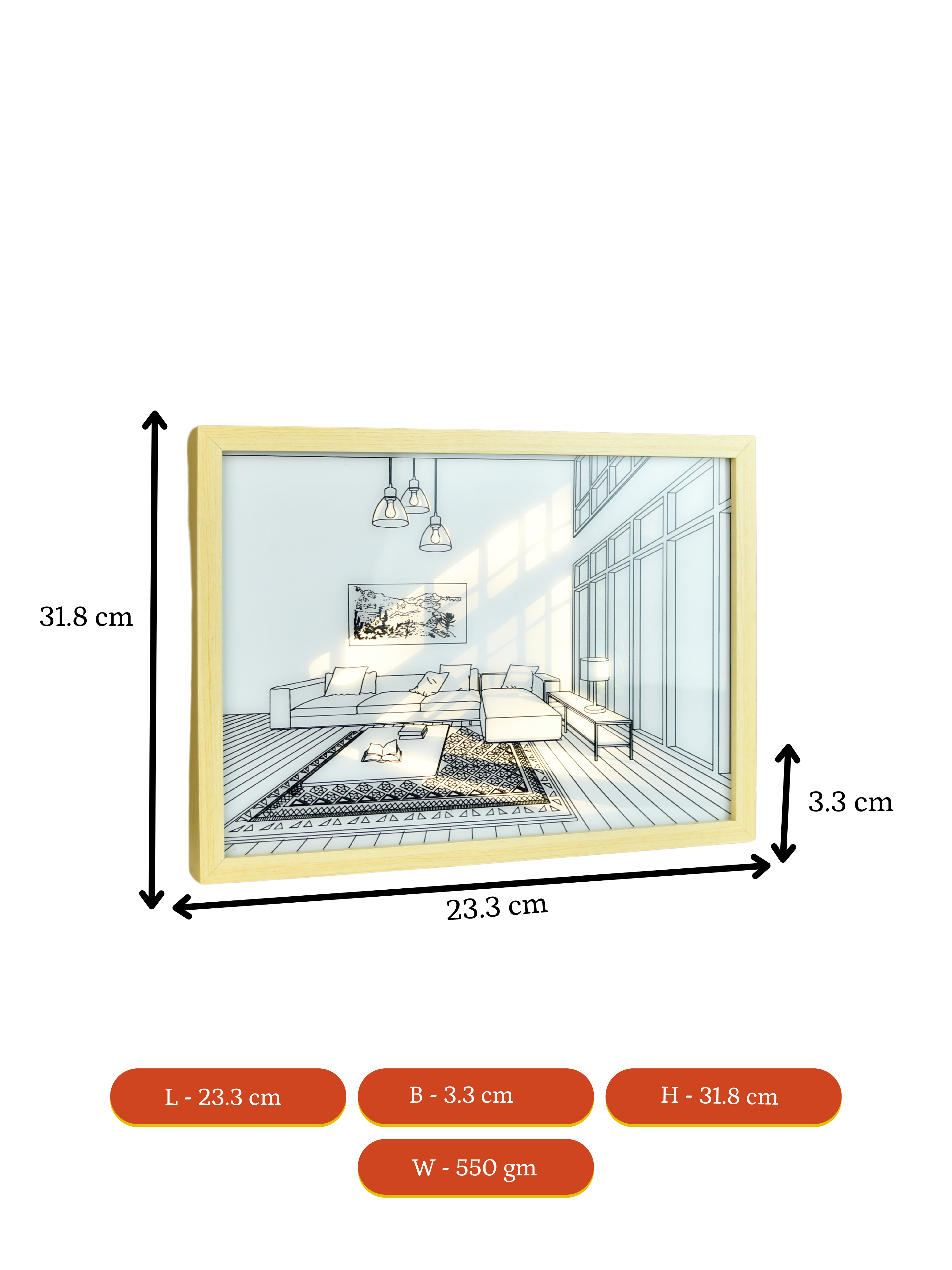 Sowpeace Illuminated Landscape Sofa Frame – LED Decor Photo Frame for Stylish Home Interiors & Gifts