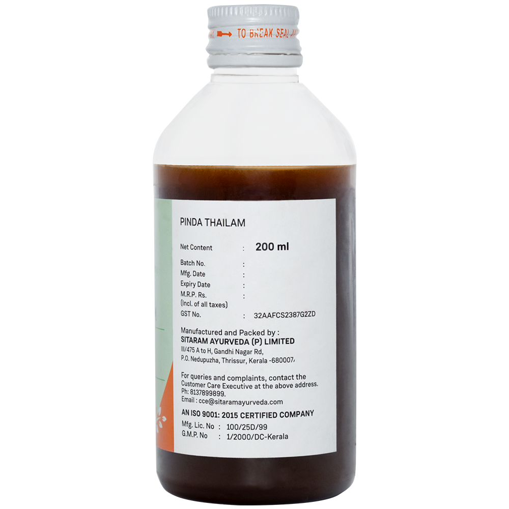 Sitaram Ayurveda Pinda Thailam 200Ml (Prescription Medication)