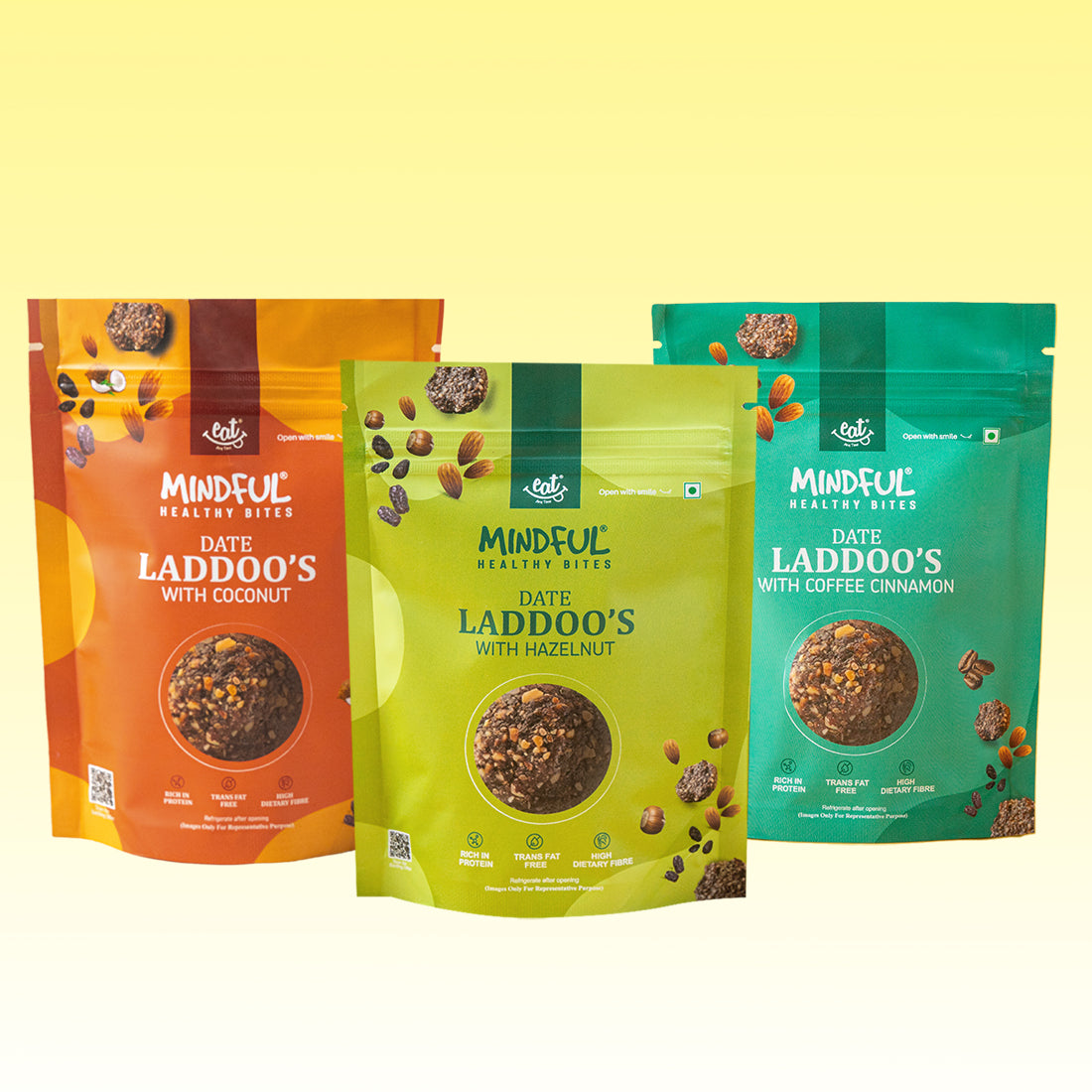 EAT Anytime Mindful Protein Energy Balls Variety Pack, 30% Whey Protein, Pack of 3 - 300g (10 Protein Balls x 10g)