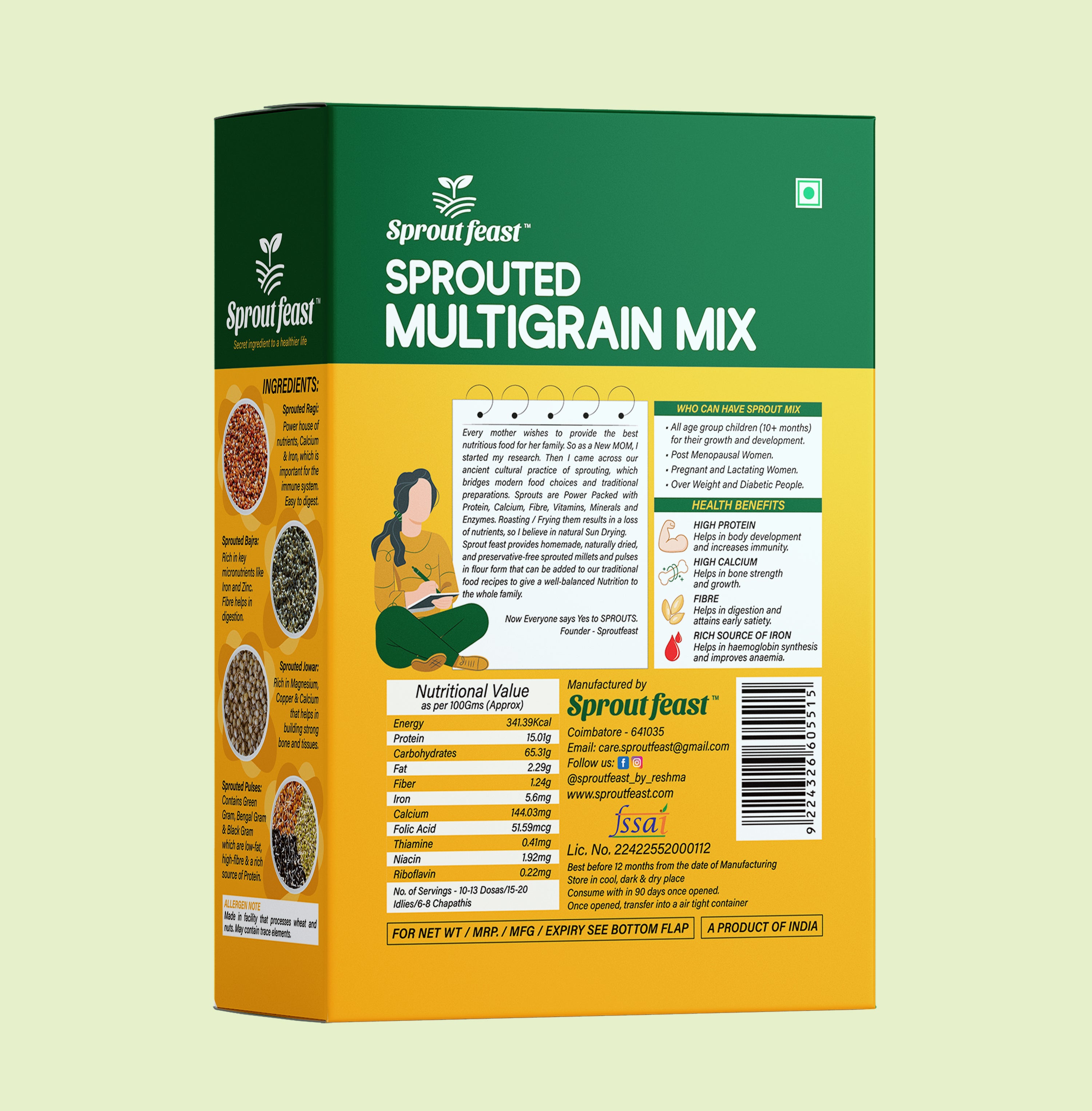 Sprout Feast Sprouted Multigrain Add on Mix Flour 500g
