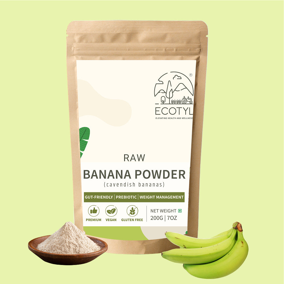Ecotyl Raw Banana Powder | Prebiotic Superfood | Supports Gut Health | 200g