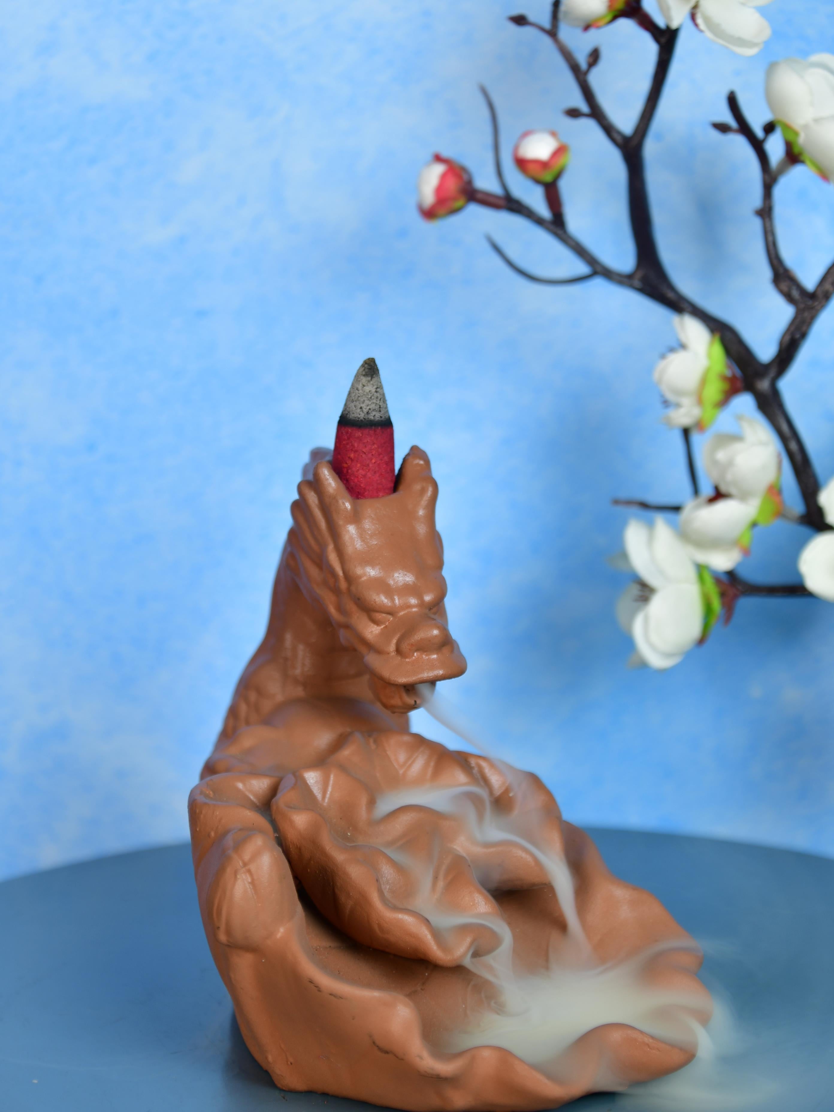 Dragon Smoke Fountain by Sowpeace - Beautiful Resin Showpiece for Home Decor