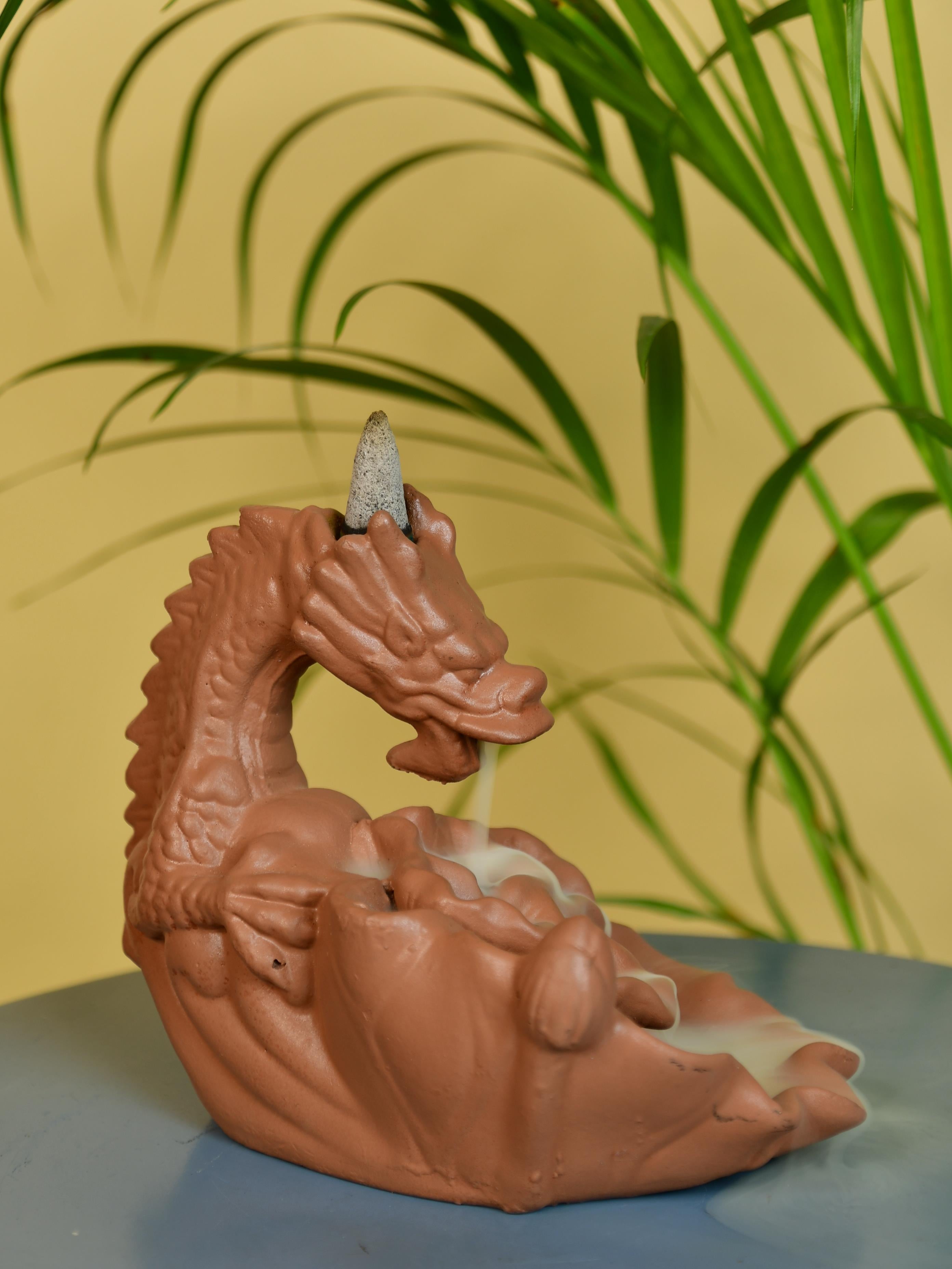 Dragon Smoke Fountain by Sowpeace - Beautiful Resin Showpiece for Home Decor