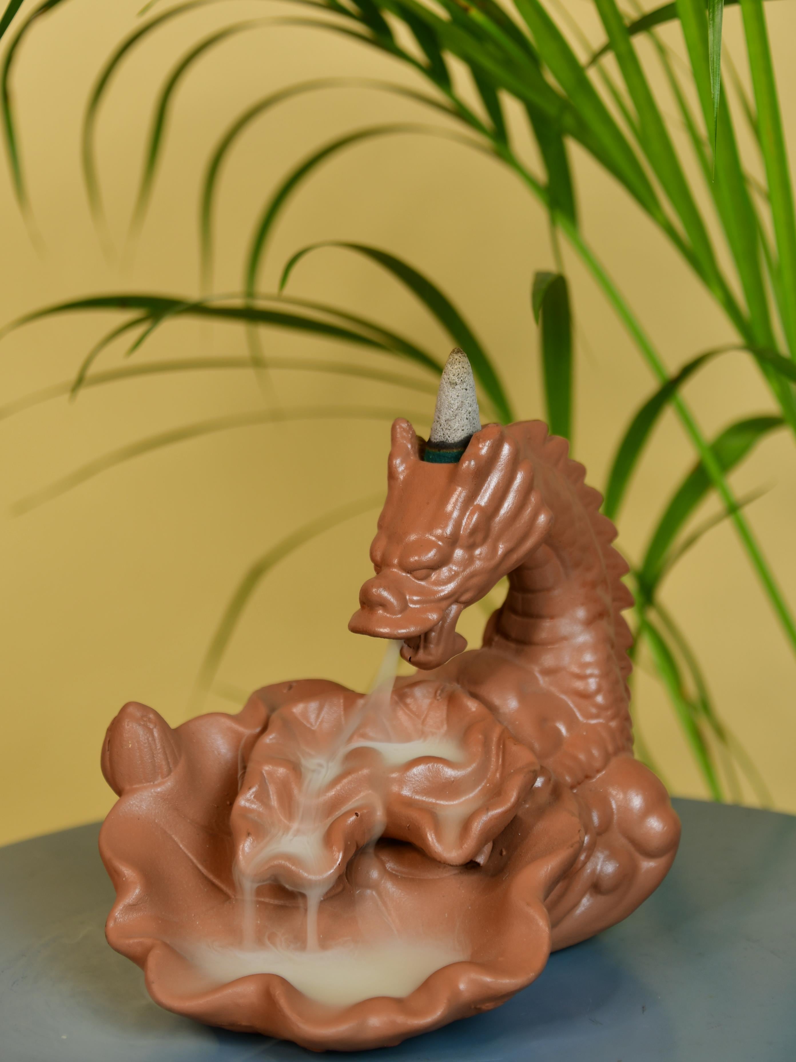 Dragon Smoke Fountain by Sowpeace - Beautiful Resin Showpiece for Home Decor