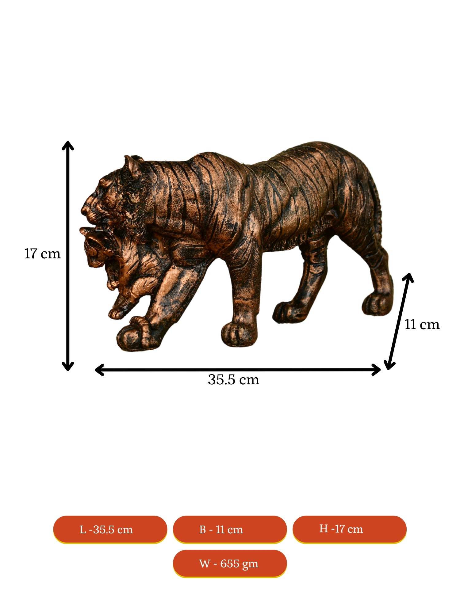 Sowpeace Resin Tiger Decor