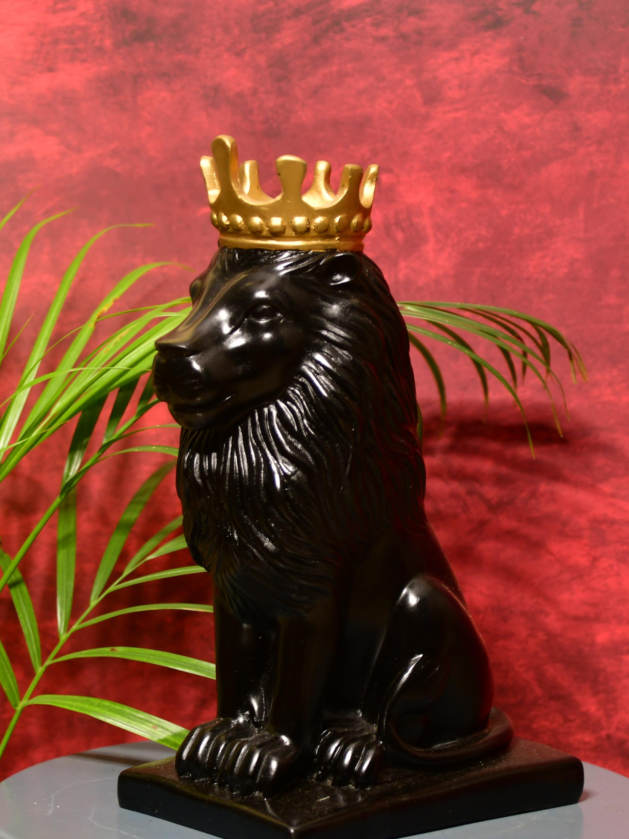 Sowpeace Black Lion Showpiece