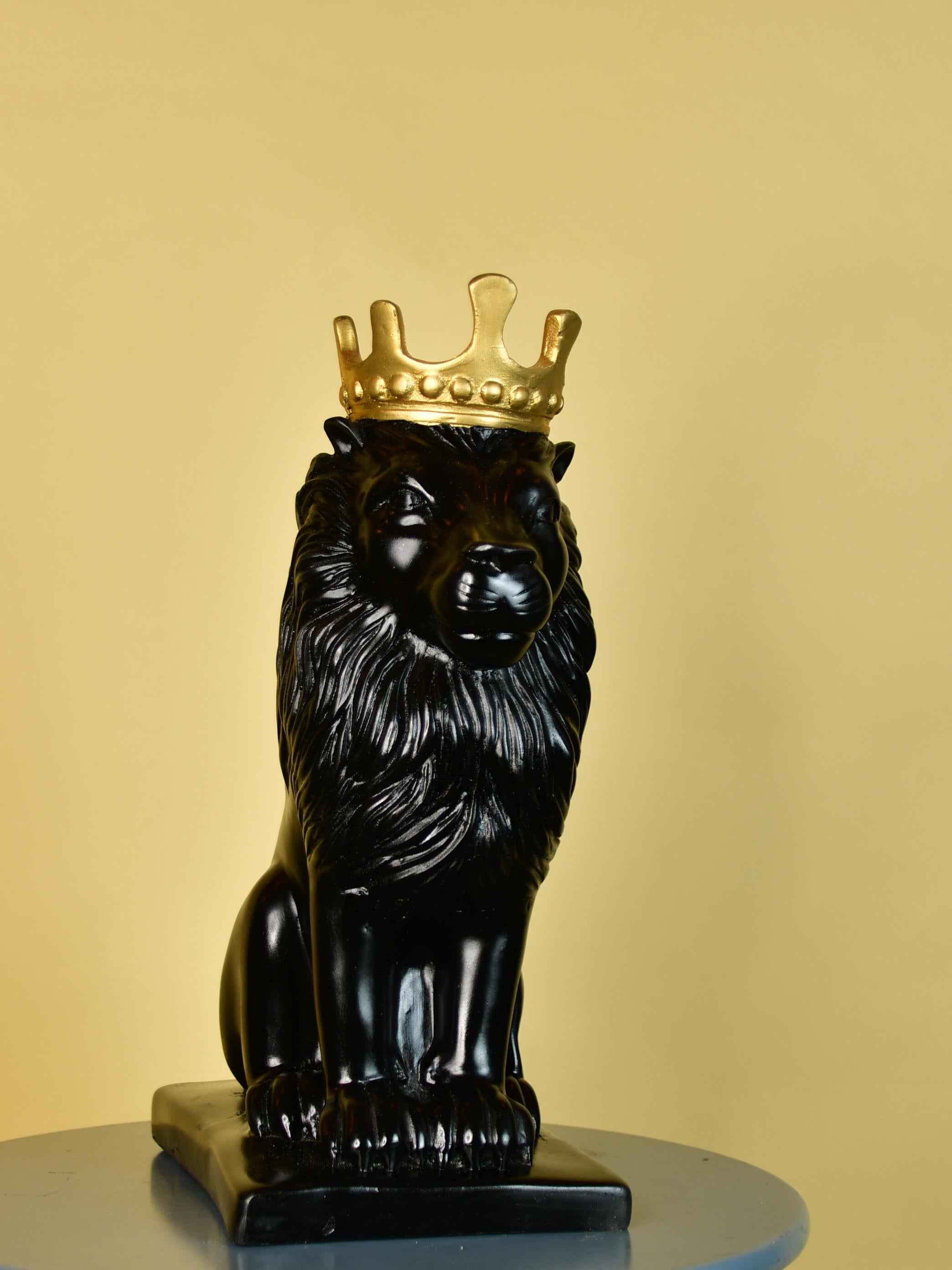 Sowpeace Black Lion Showpiece
