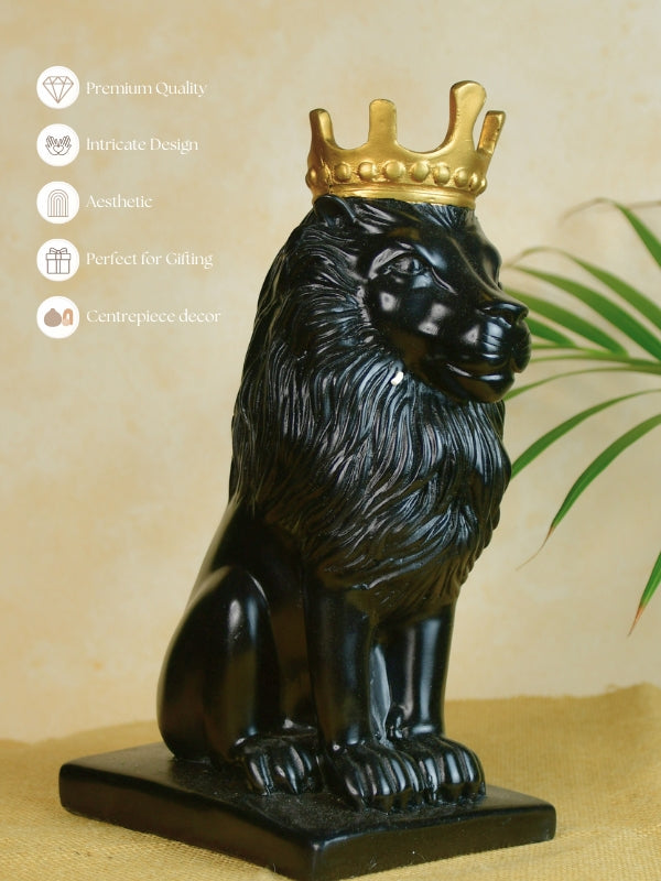 Sowpeace Black Lion Showpiece