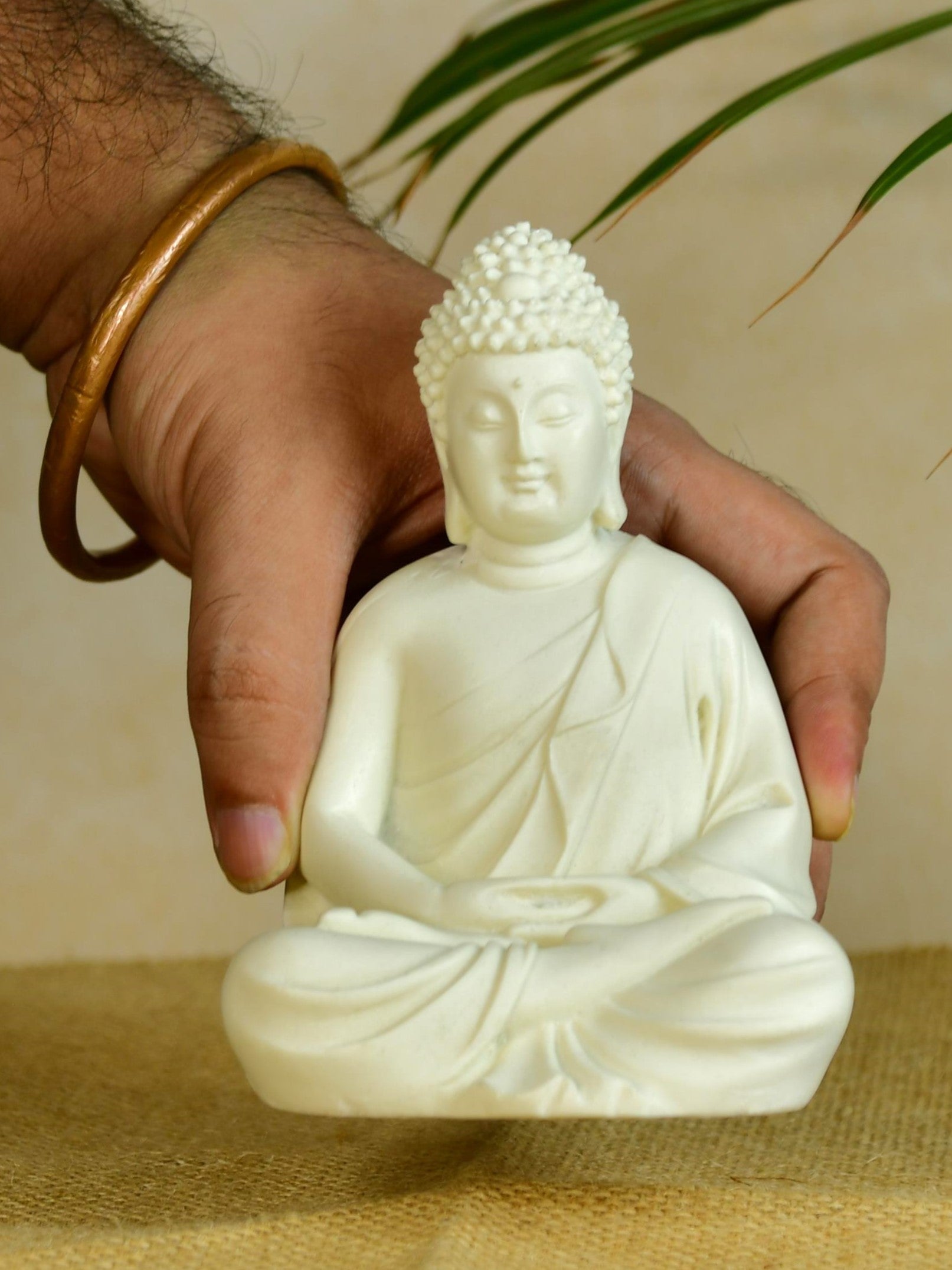 Sowpeace White Resin Buddha