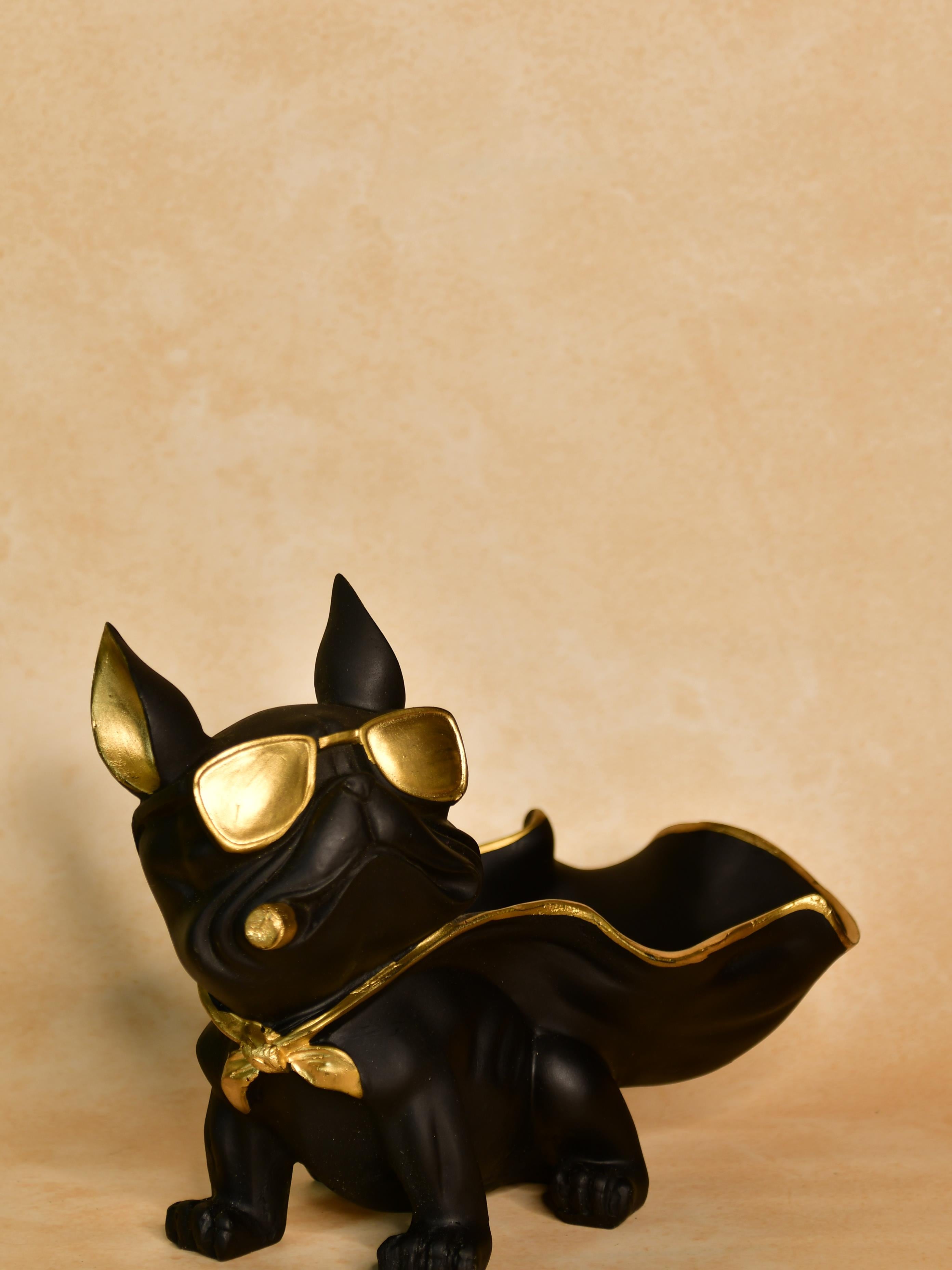 Sowpeace Resin Caped Dog Showpiece
