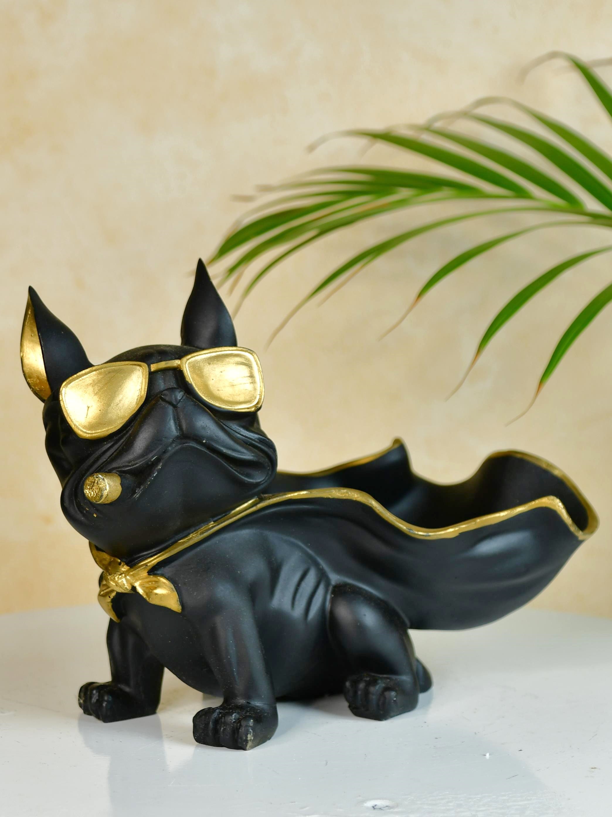 Sowpeace Resin Caped Dog Showpiece