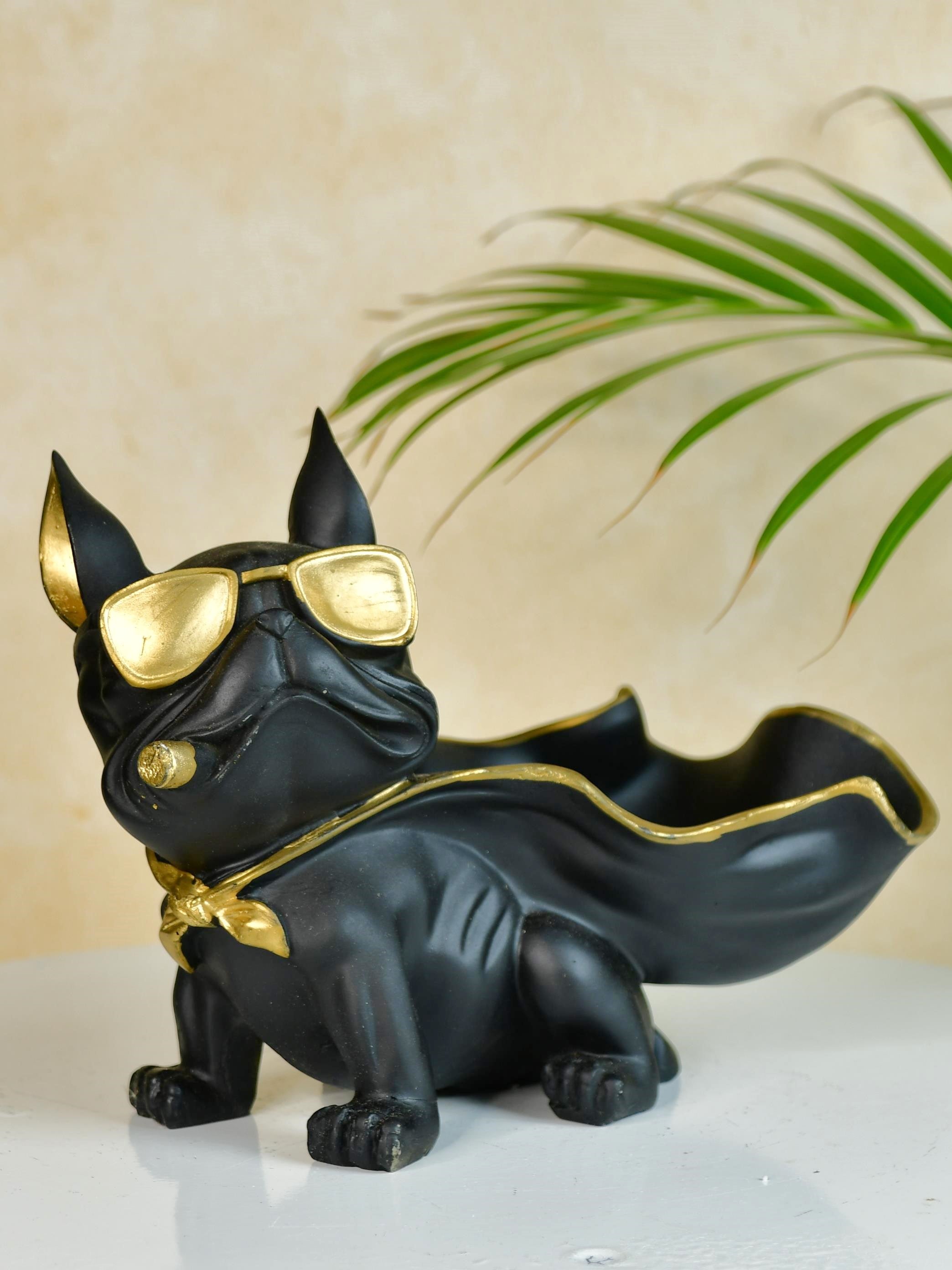 Sowpeace Resin Caped Dog Showpiece