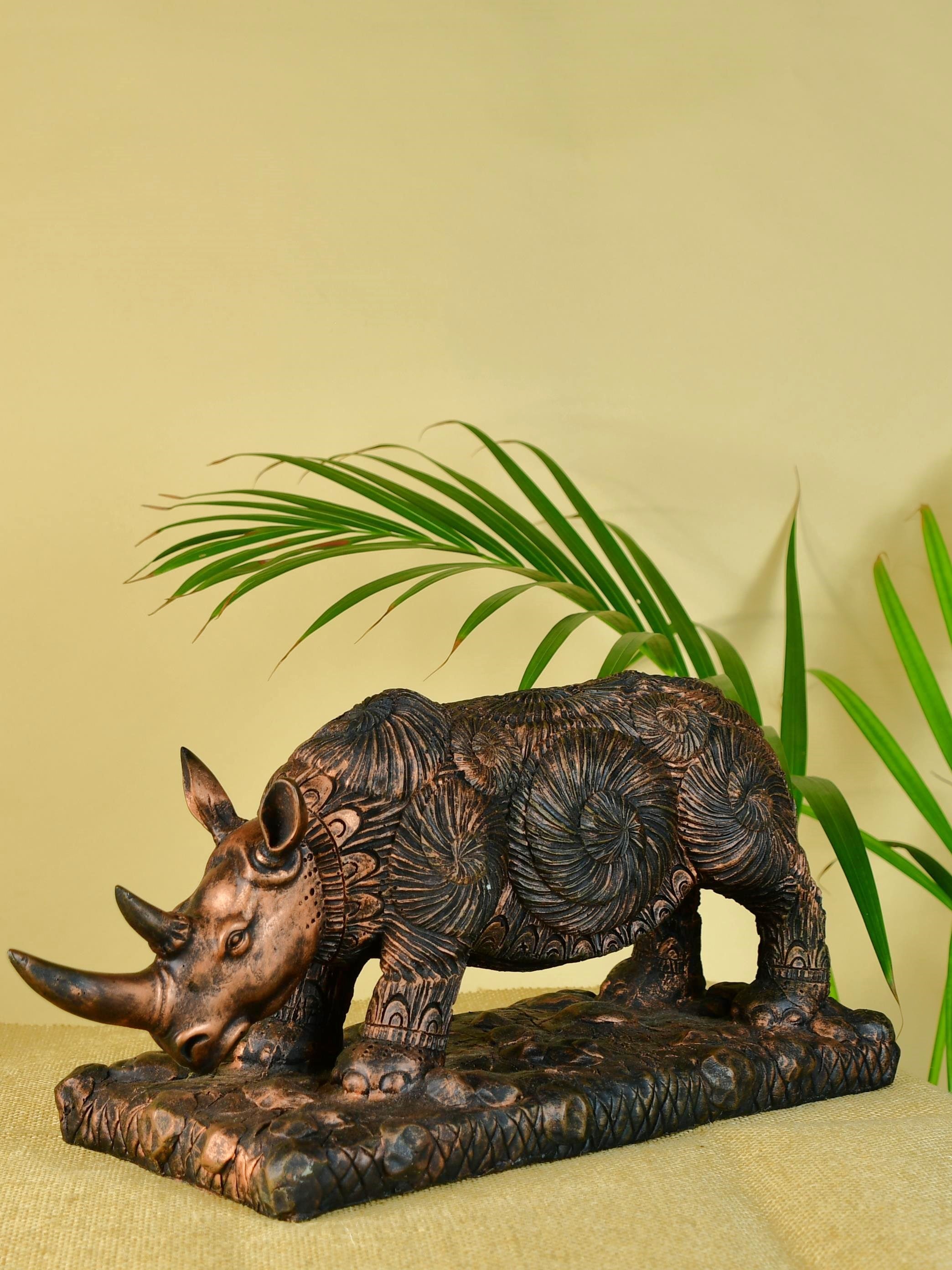 Sowpeace Resin Rhino Decor