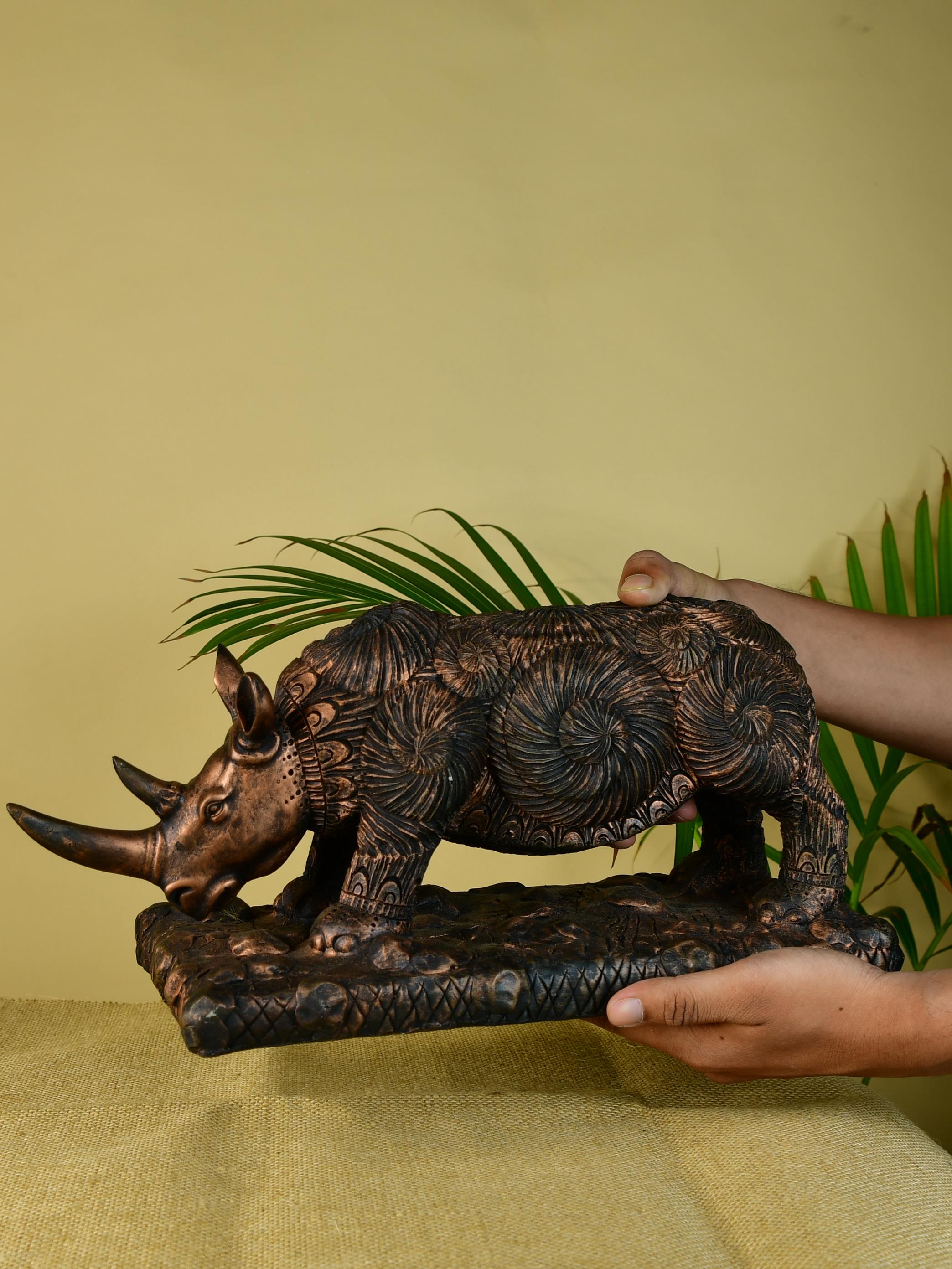 Sowpeace Resin Rhino Decor