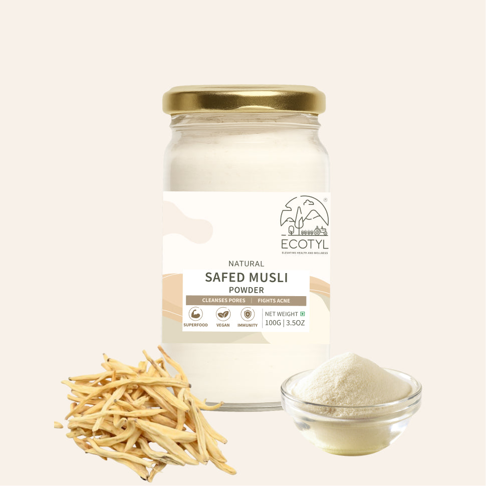 Ecotyl Safed Musli Powder | Boosts Stamina & Immunity | Ayurvedic Herb | 100g