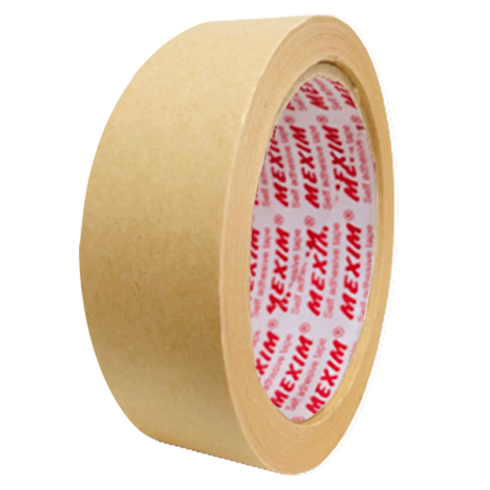 Ecosattva Self Adhesive Eco-Friendly Kraft Paper Tape | 48 mm x 50 meters x 6 Rolls, Easy to Apply, Used for box Packaging