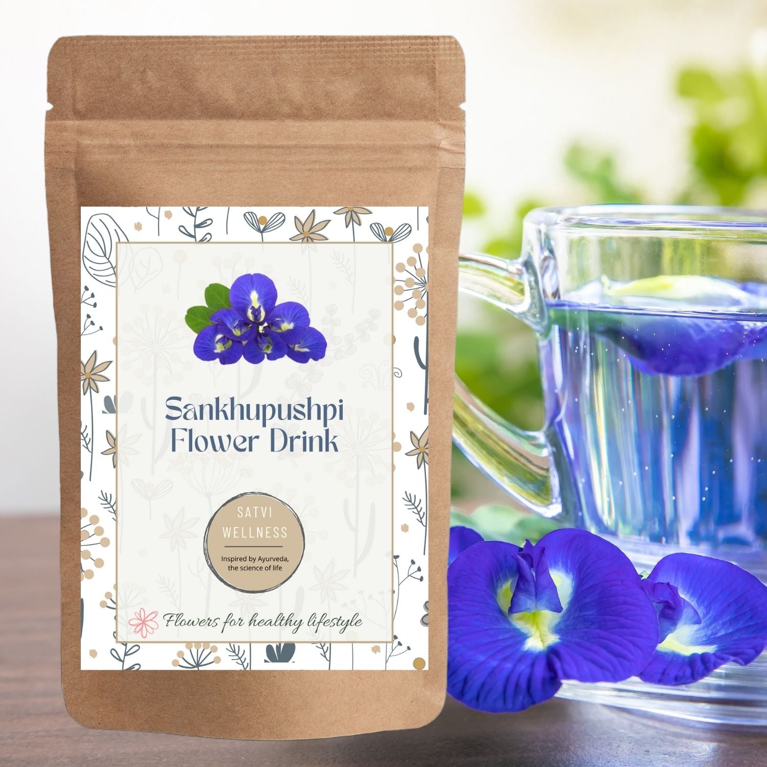 Satvi Wellness Shankhupushpi flower Tea
