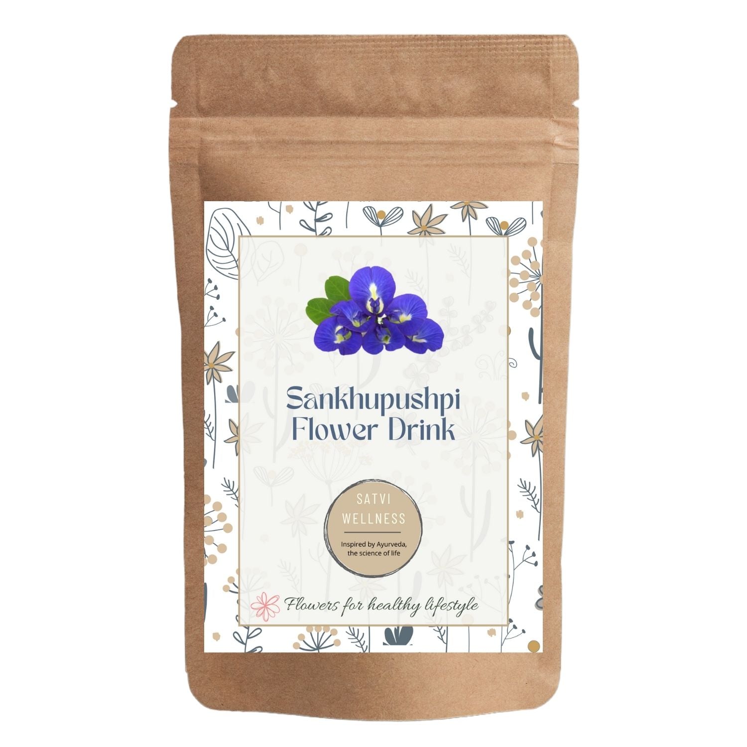Satvi Wellness Shankhupushpi flower Tea