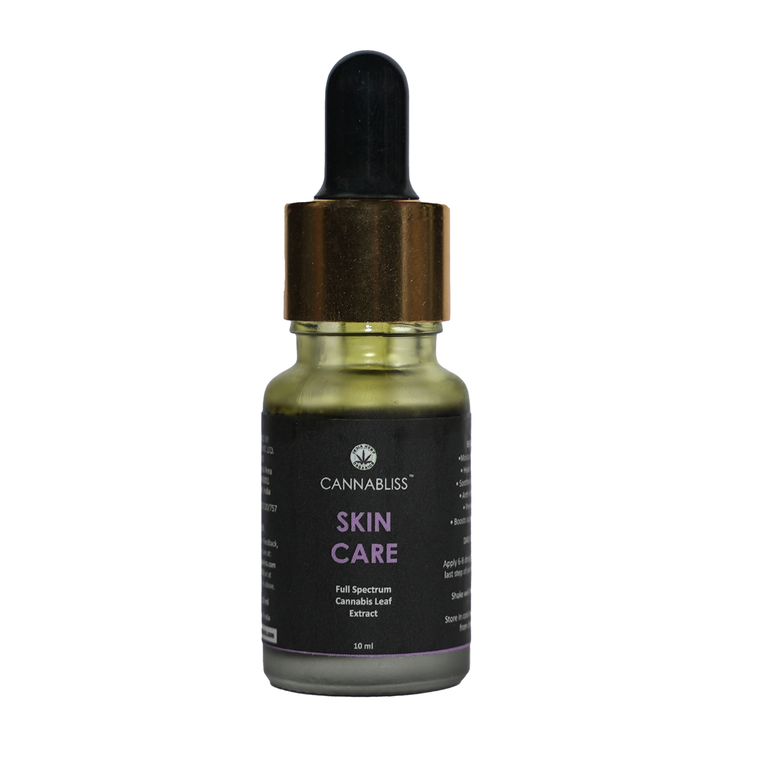 India Hemp CannaBliss SKIN CARE (with 0.5% Cannabis Leaf Extract + Argan & Rosehip - Oil + Hemp Seed Oil) - 10 ML