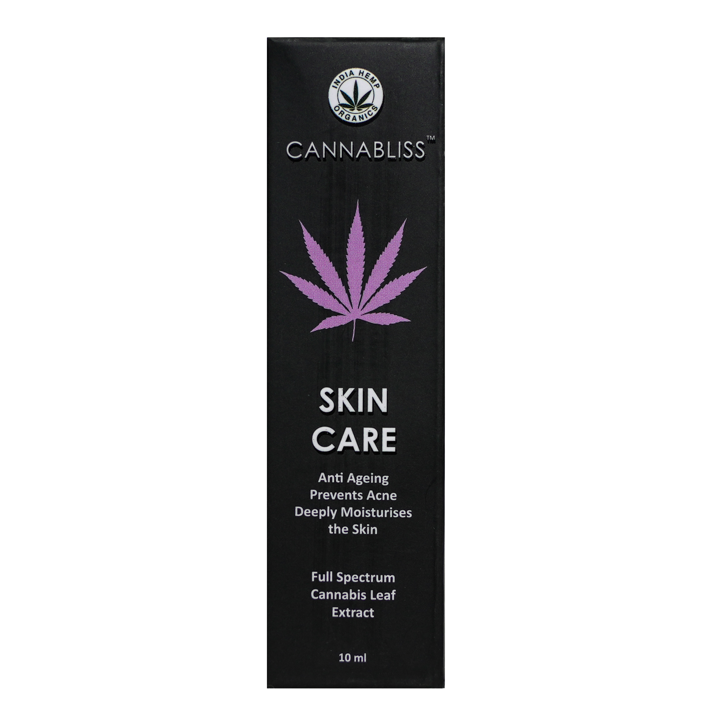 India Hemp CannaBliss SKIN CARE (with 0.5% Cannabis Leaf Extract + Argan & Rosehip - Oil + Hemp Seed Oil) - 10 ML