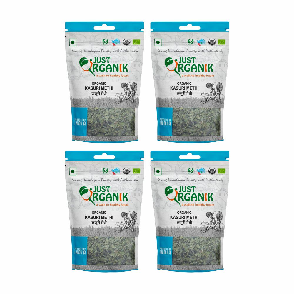 Just Organik Organic Kasuri Methi 200g (pack of 4, 4x50g)
