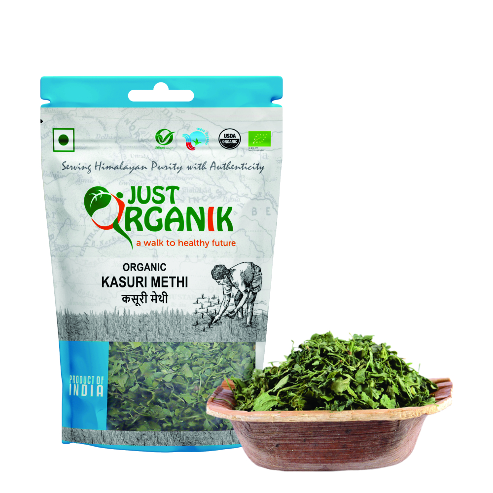 Just Organik Organic Kasuri Methi 200g (pack of 4, 4x50g)