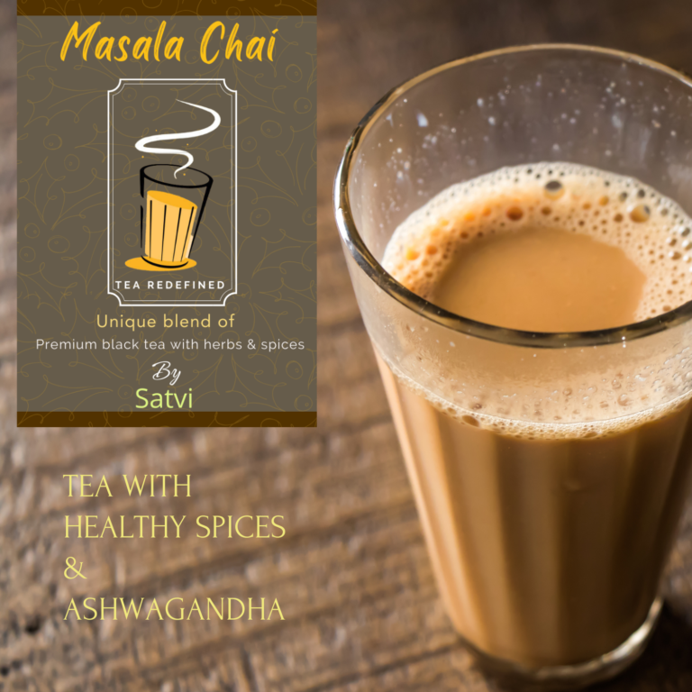 Satvi Wellness Masala Chai Black tea with Ashwagandha and healthy spices
