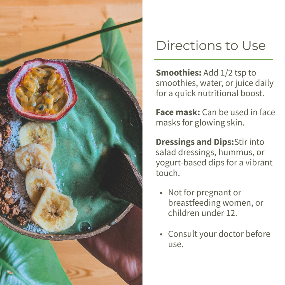 Ecotyl Spirulina Powder | Superfood | High Protein & Nutrients | 100g