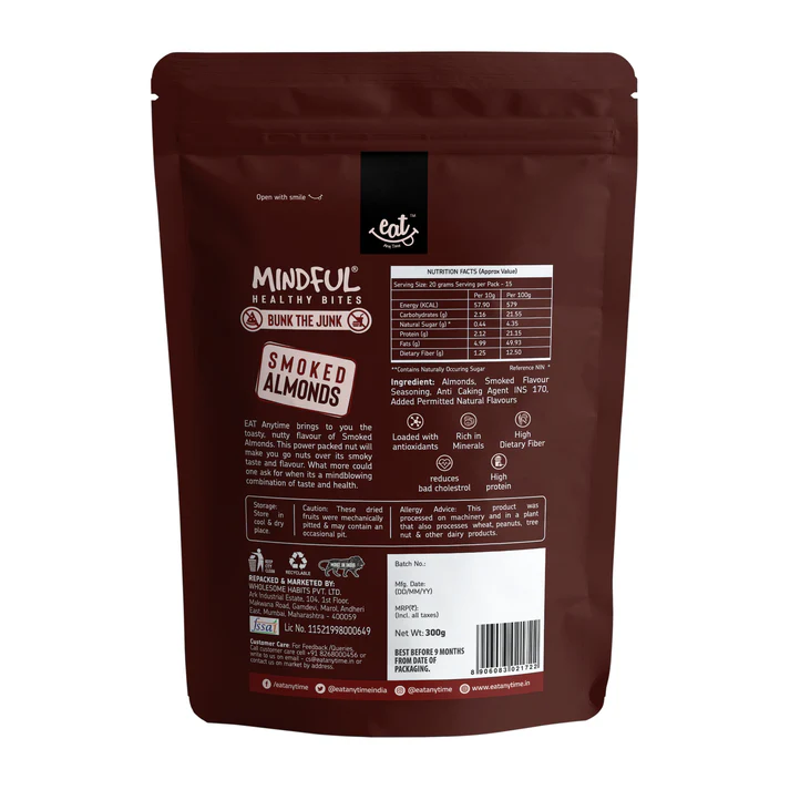 EAT Anytime Smoked Almond 300gm