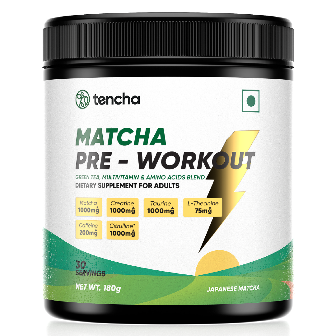 Tencha Pre Workout Supplements For Men & Women, 180G Powder, 30 Servings