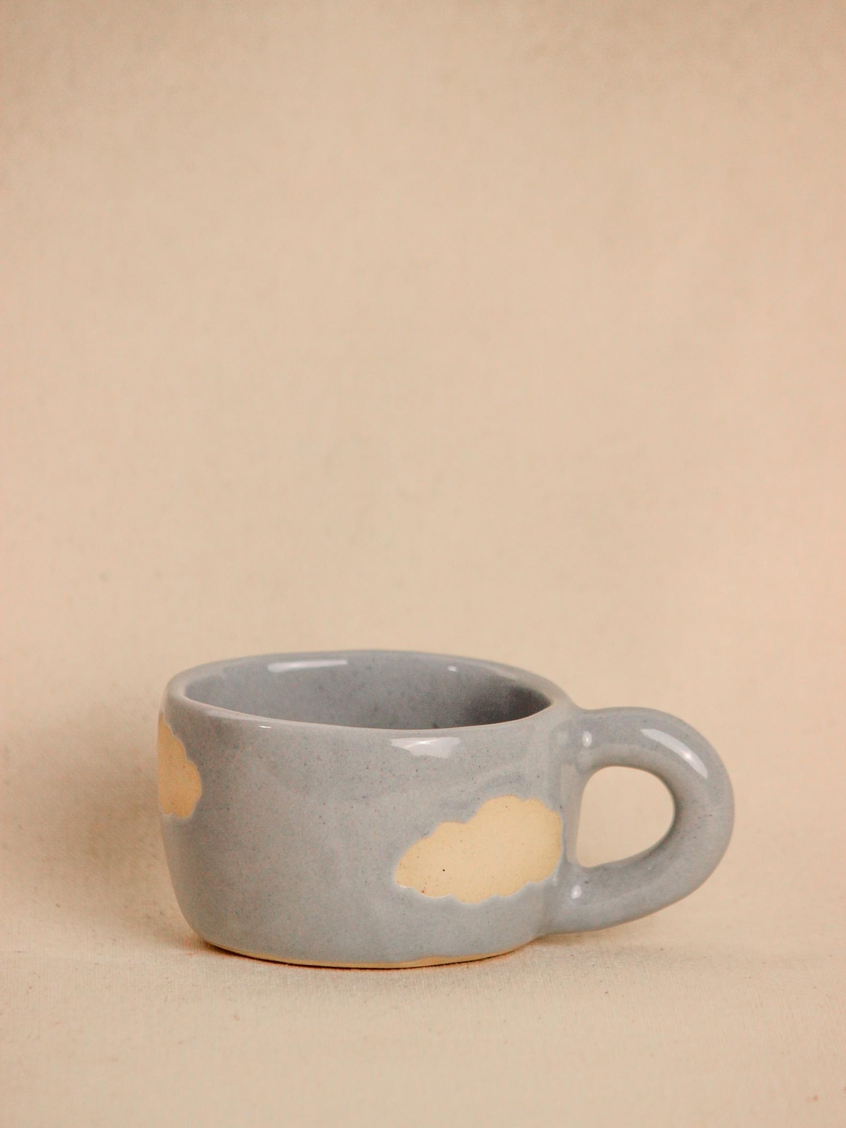 The Orby House Light Blue Cloud Mug, 250 ml, w saucer