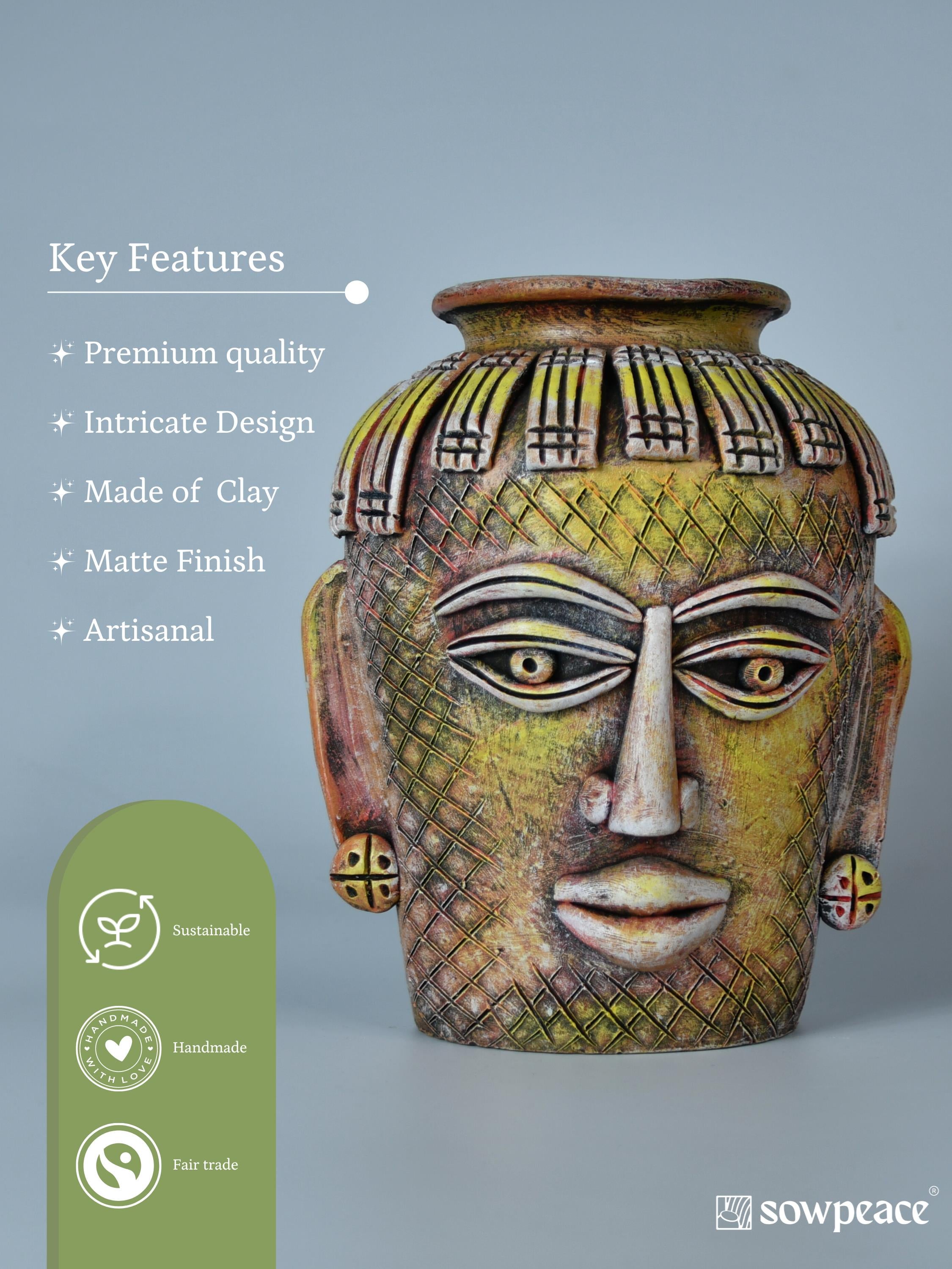 Sowpeace Terracotta Tribal Effigy Bloom