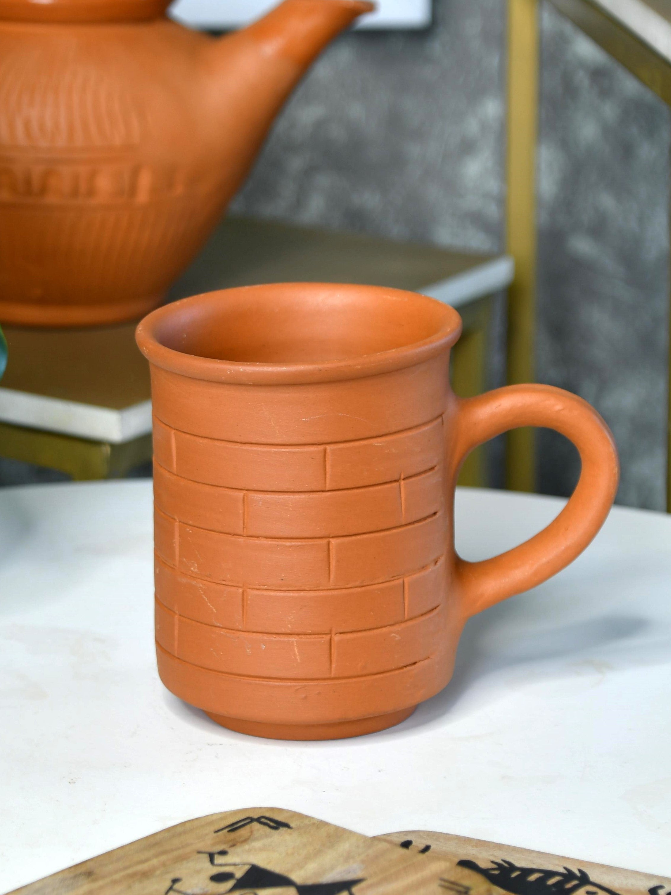 Sowpeace Premium Unglazed Terracotta imprinted Drink Mugs