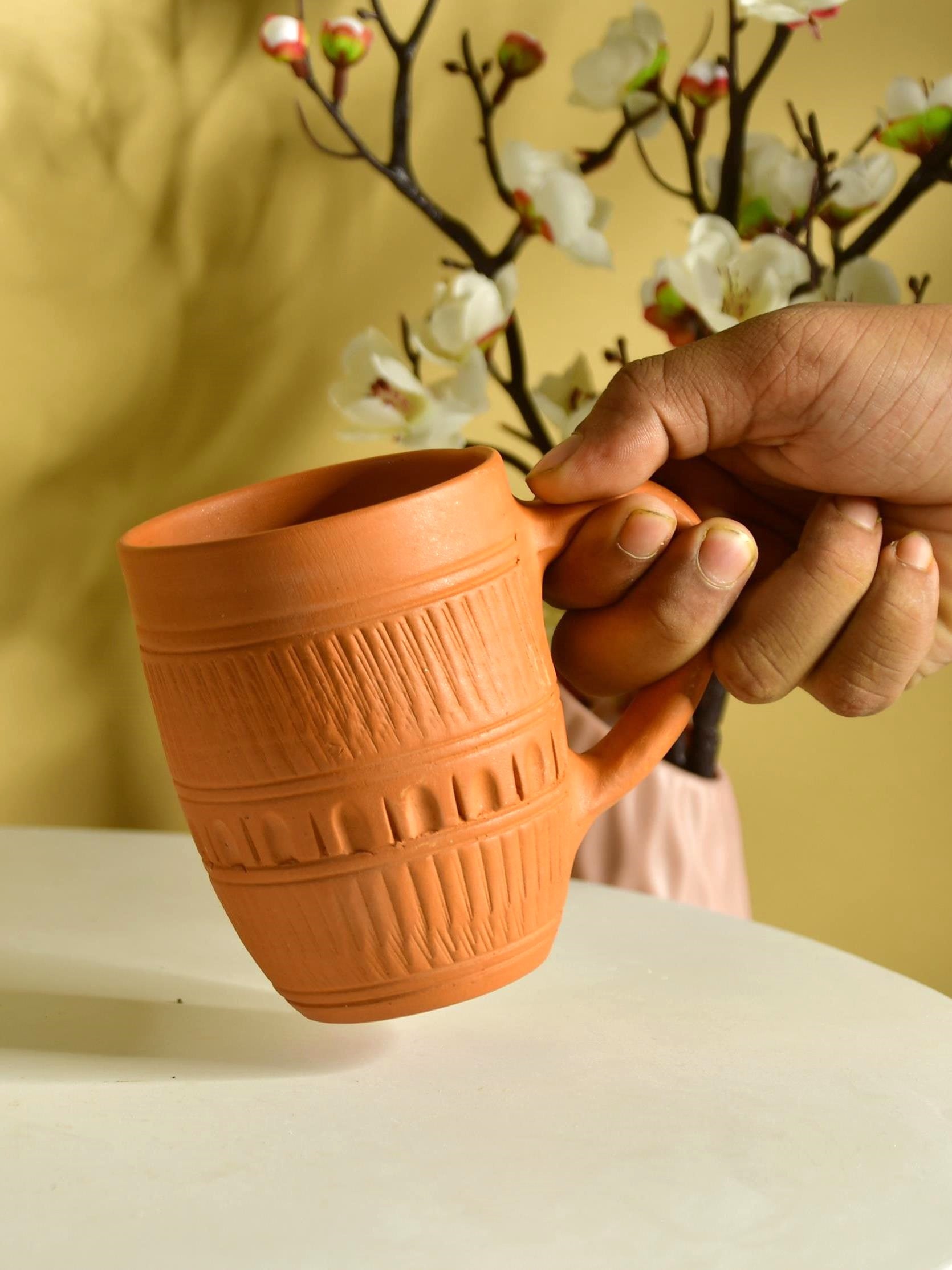 Sowpeace Premium Unglazed Terracotta Drink Mugs