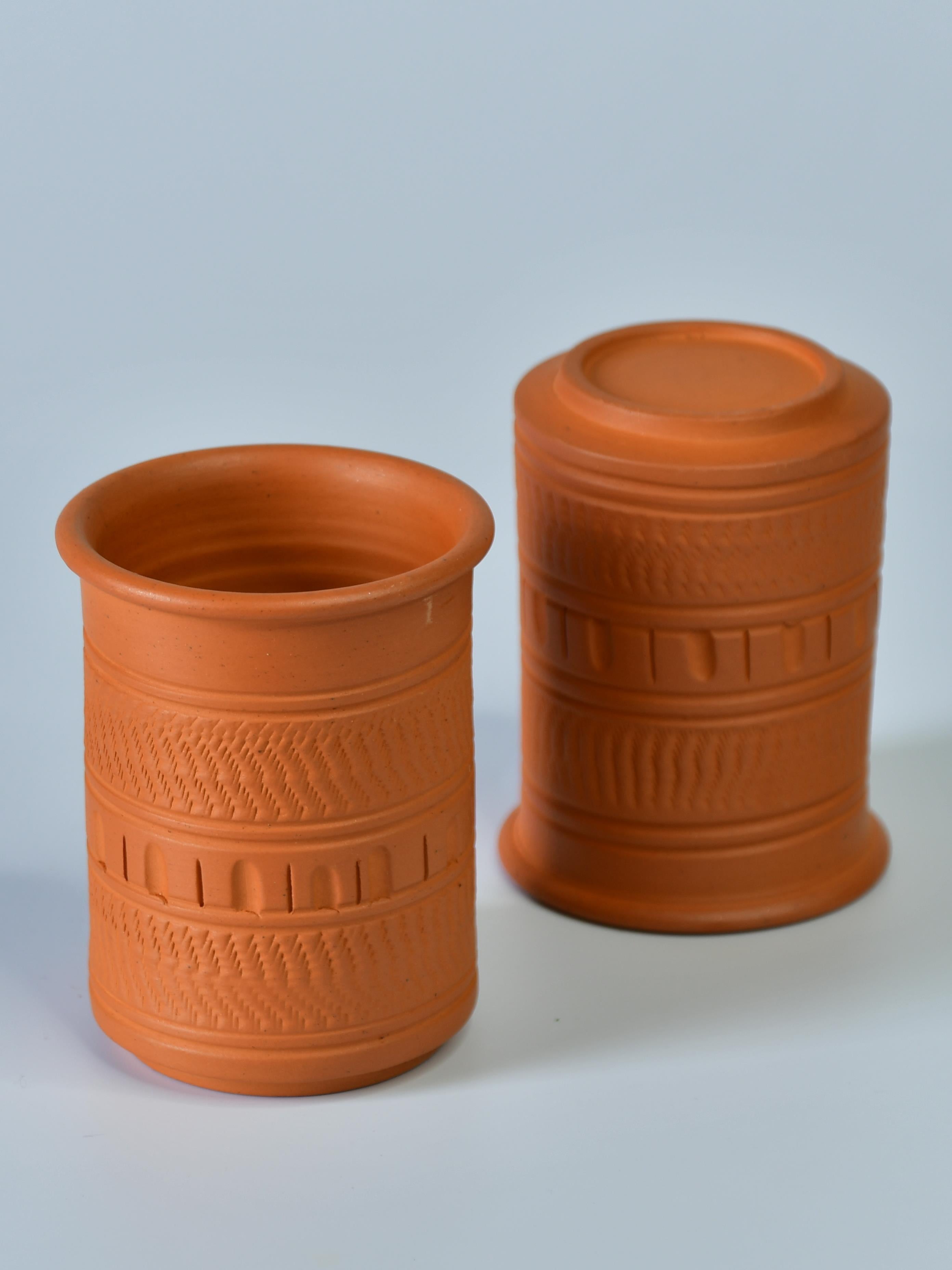 Sowpeace Premium Set of 2 Unglazed Terracotta tumbler