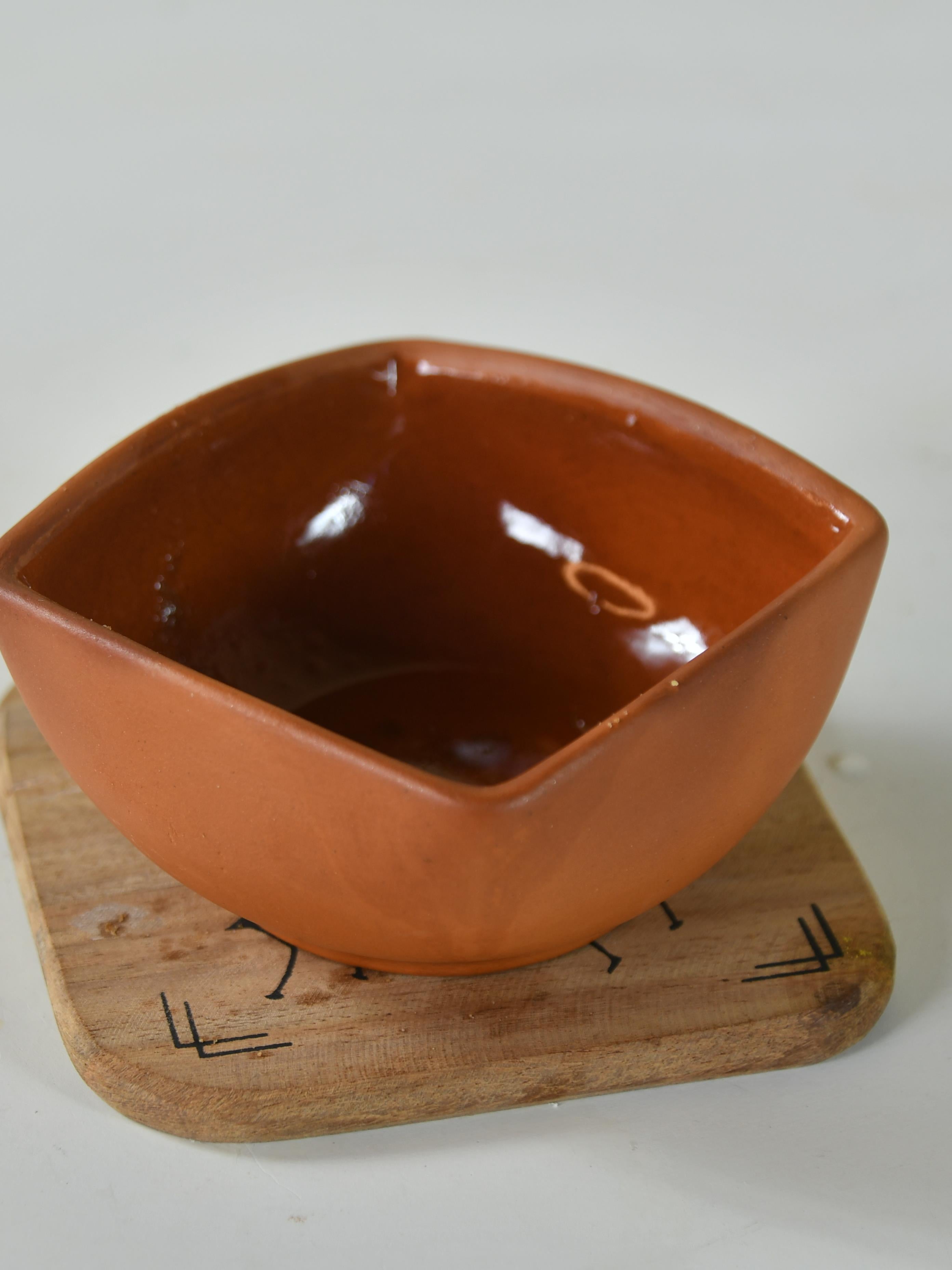 Sowpeace Premium Set of 2 Terracotta Square Serving Bowls