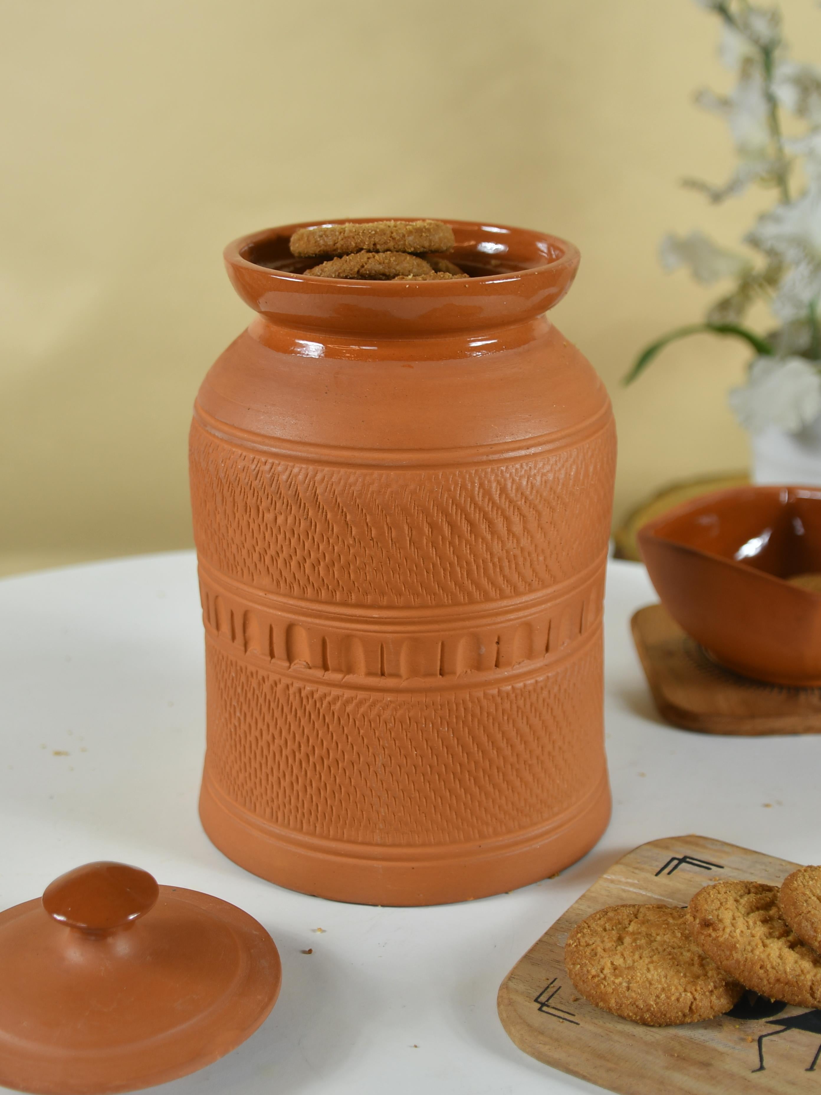 Sowpeace Premium Large Terracotta Storage Jar with Lid