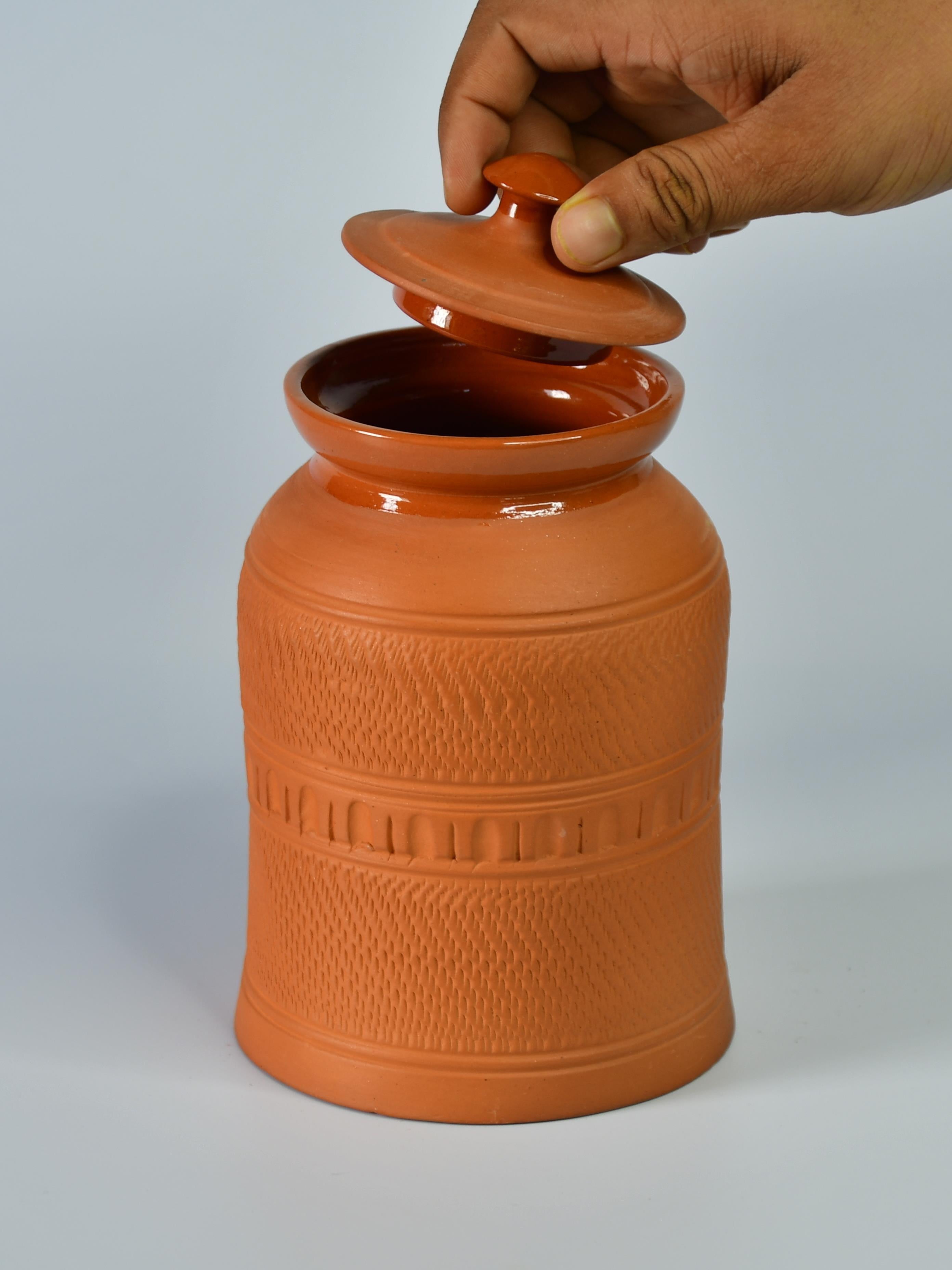 Sowpeace Premium Large Terracotta Storage Jar with Lid