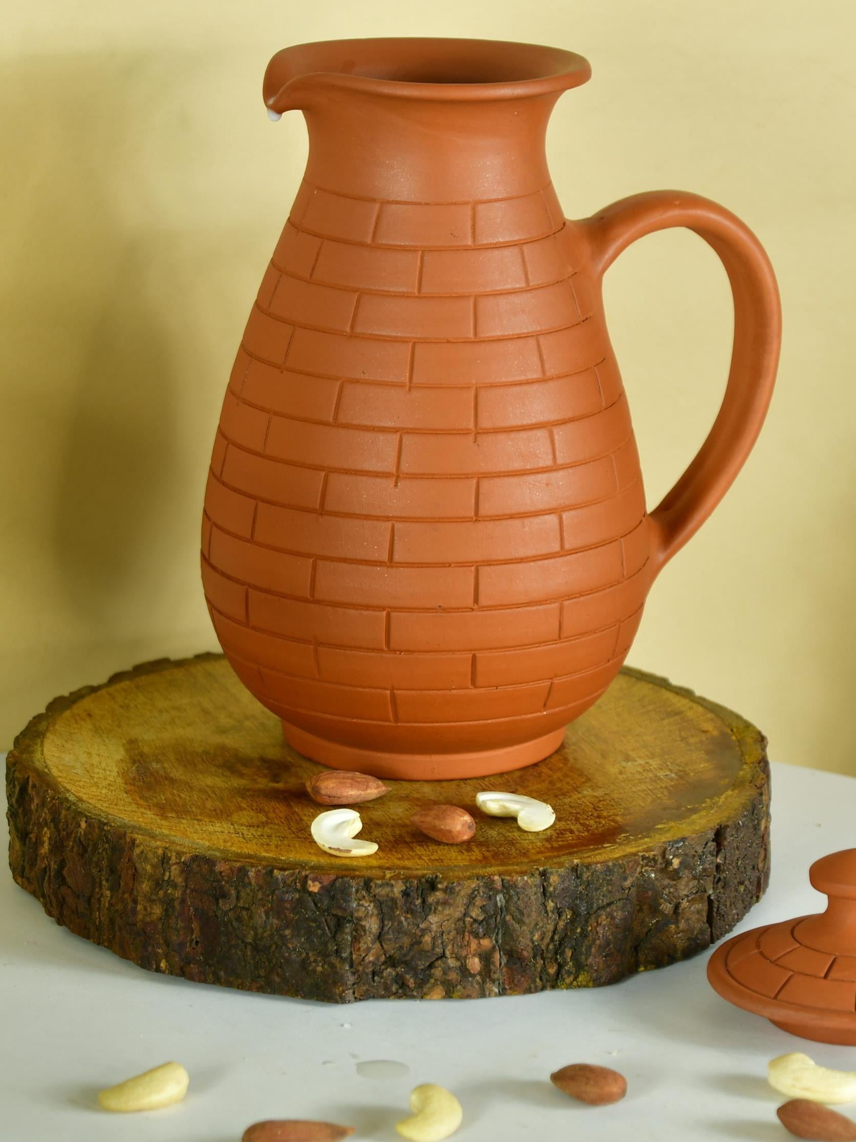 Sowpeace Premium Large Terracotta Jug for Water and Drinks