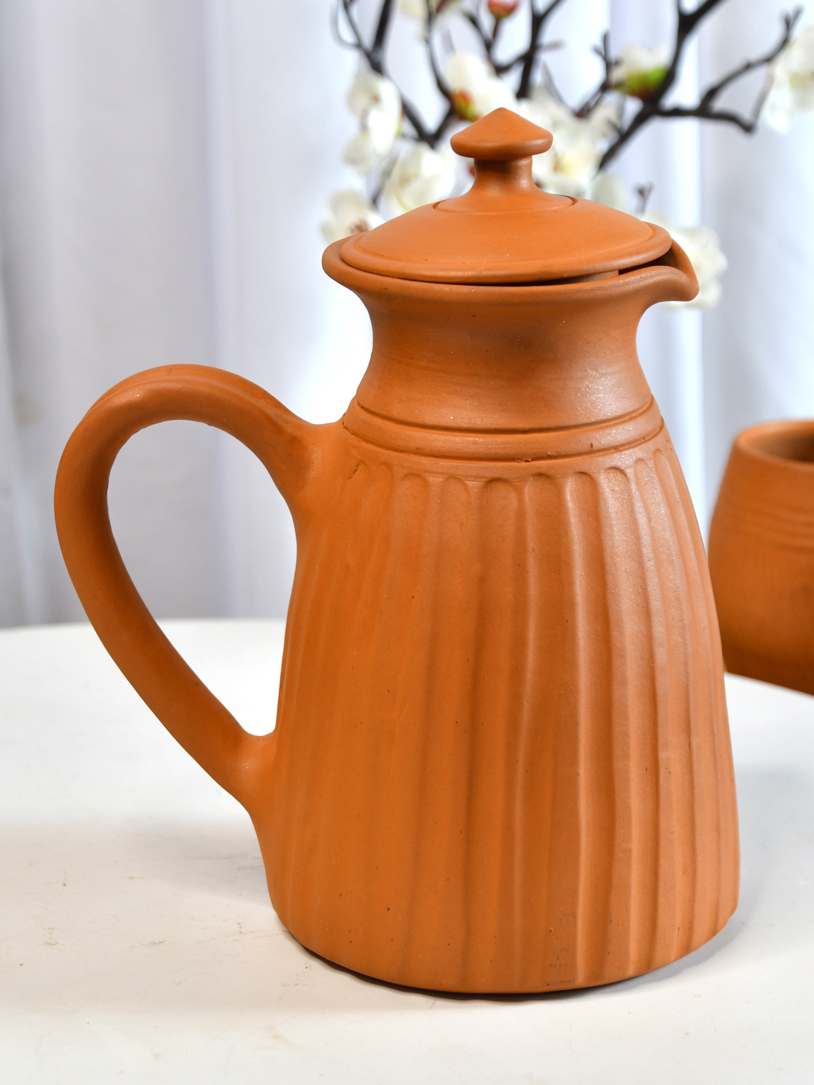 Sowpeace Premium Large Terracotta flat-base Jug