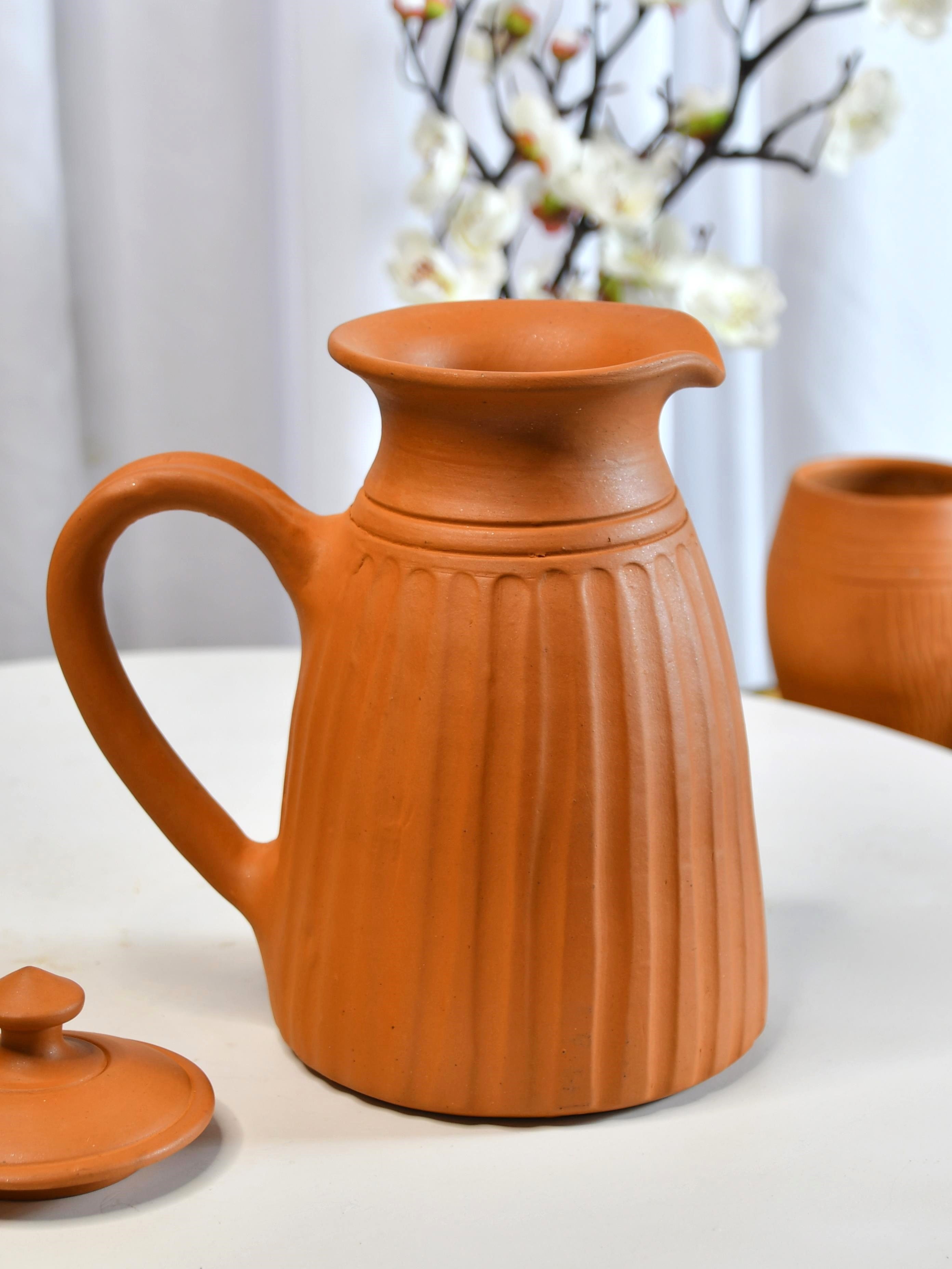 Sowpeace Premium Large Terracotta flat-base Jug