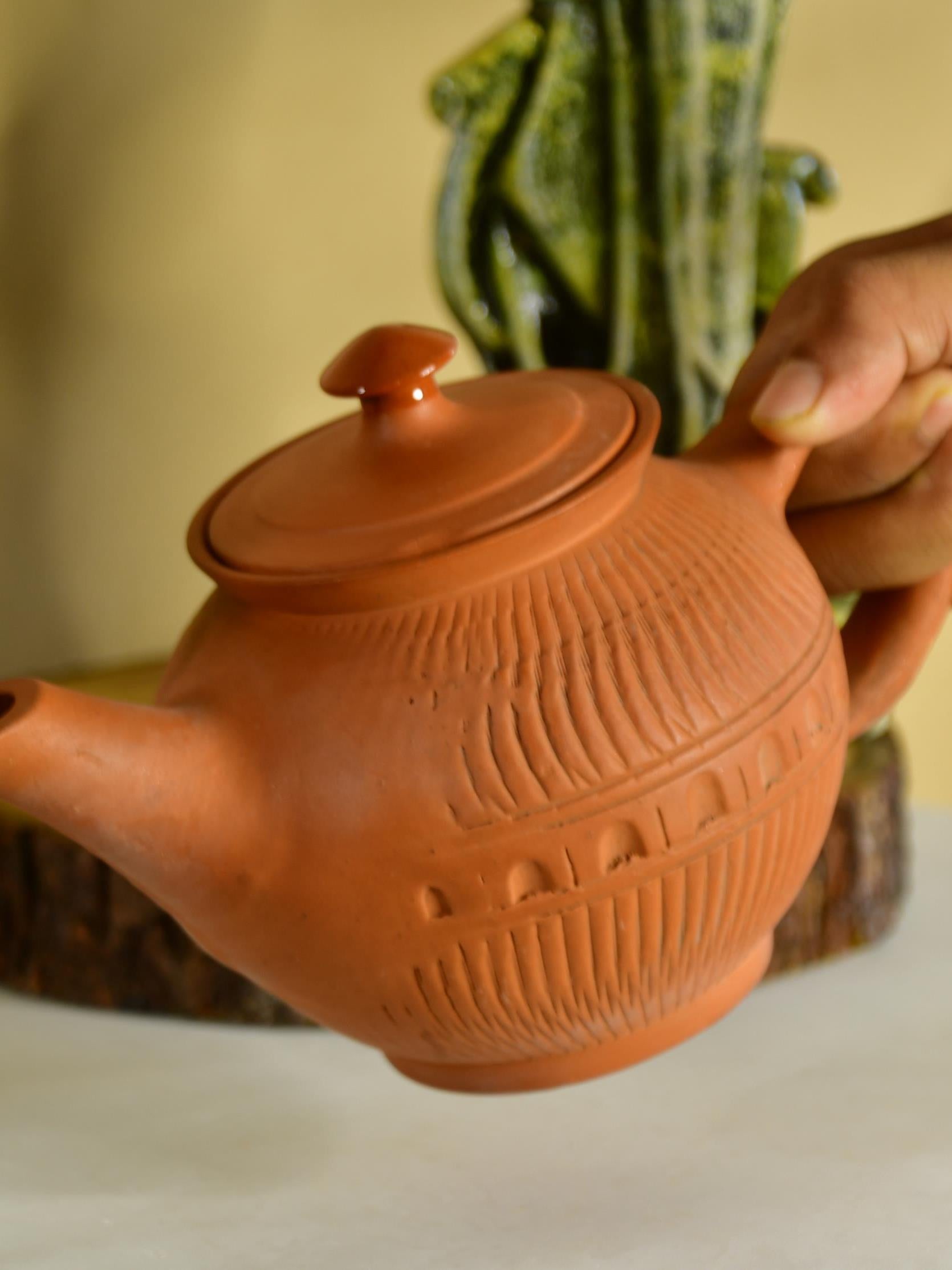 Sowpeace Premium Large Terracotta Kettle for Tea and Coffee