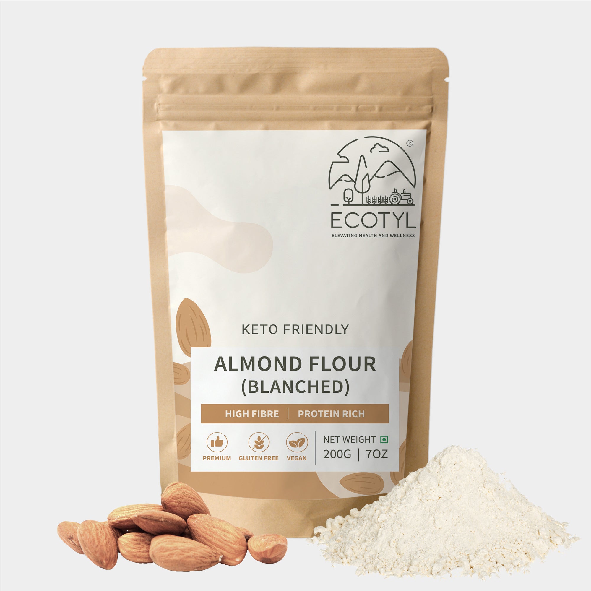 Ecotyl Natural Almond Flour (Blanched) - 200g