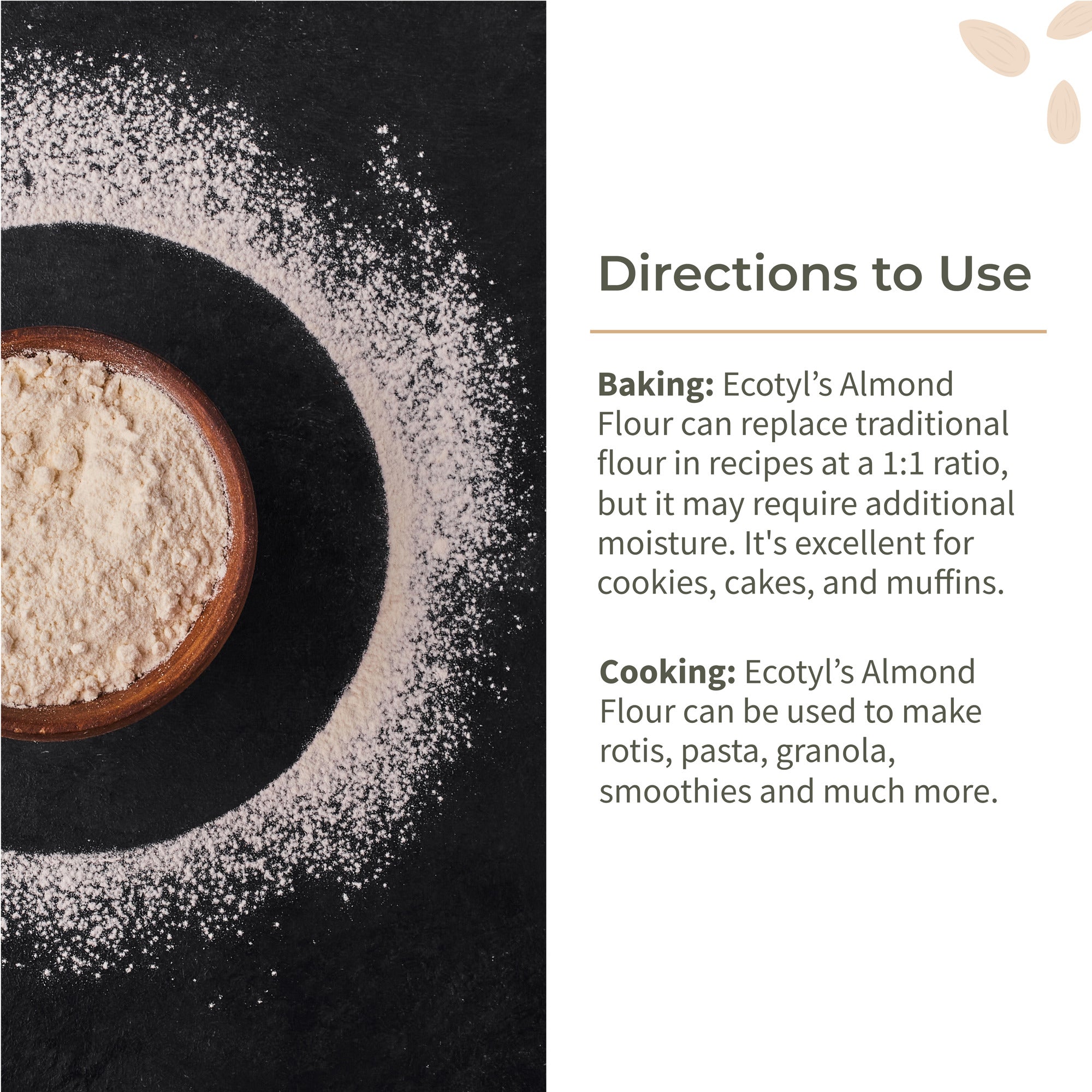 Ecotyl Natural Almond Flour (Blanched) - 200g